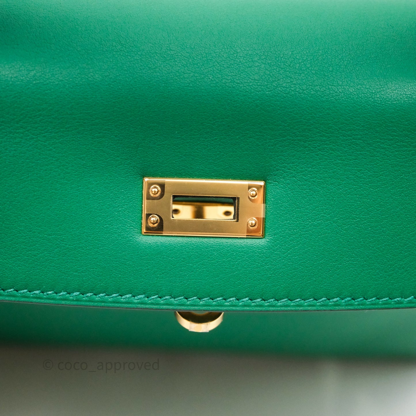 Hermès Kelly 25 Vert Vertigo U4 Swift Gold Hardware