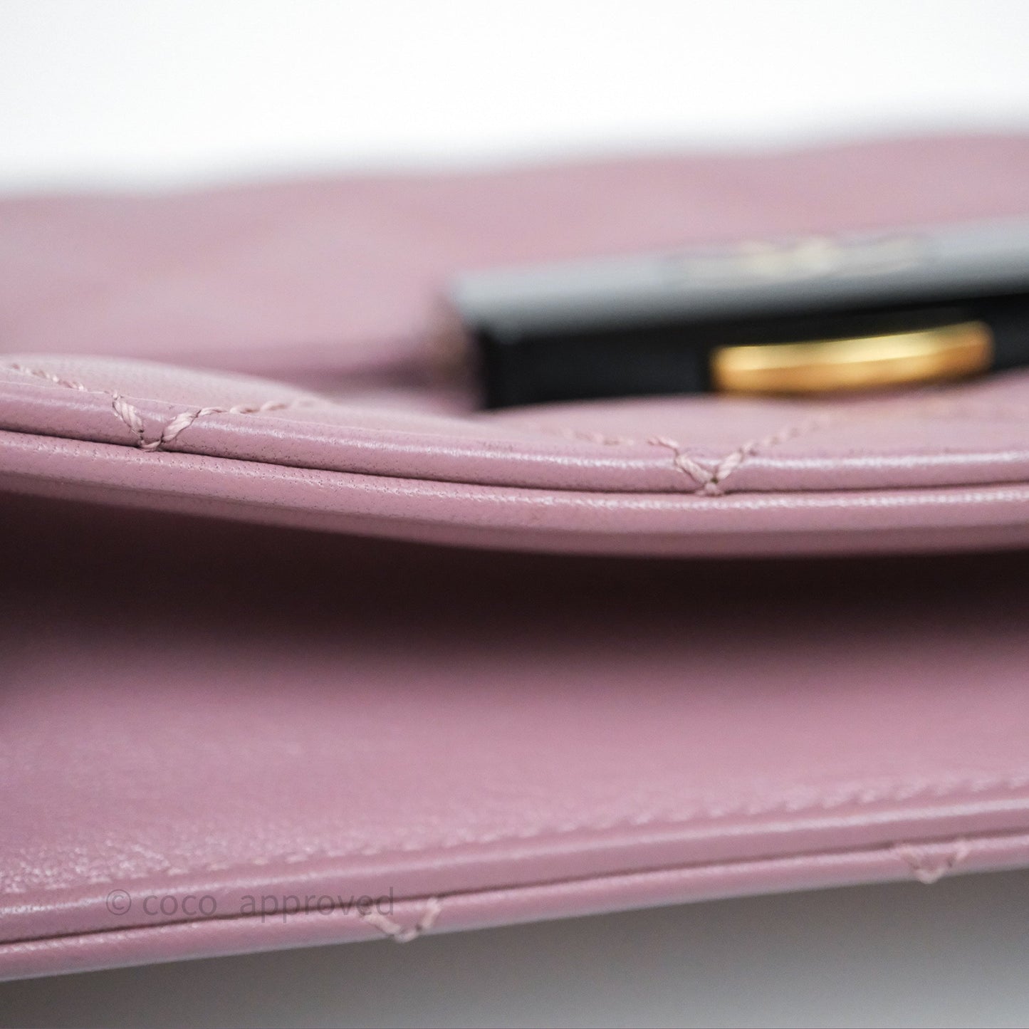 Chanel Beauty Lock Flap Bag Purple Aged Gold Hardware
