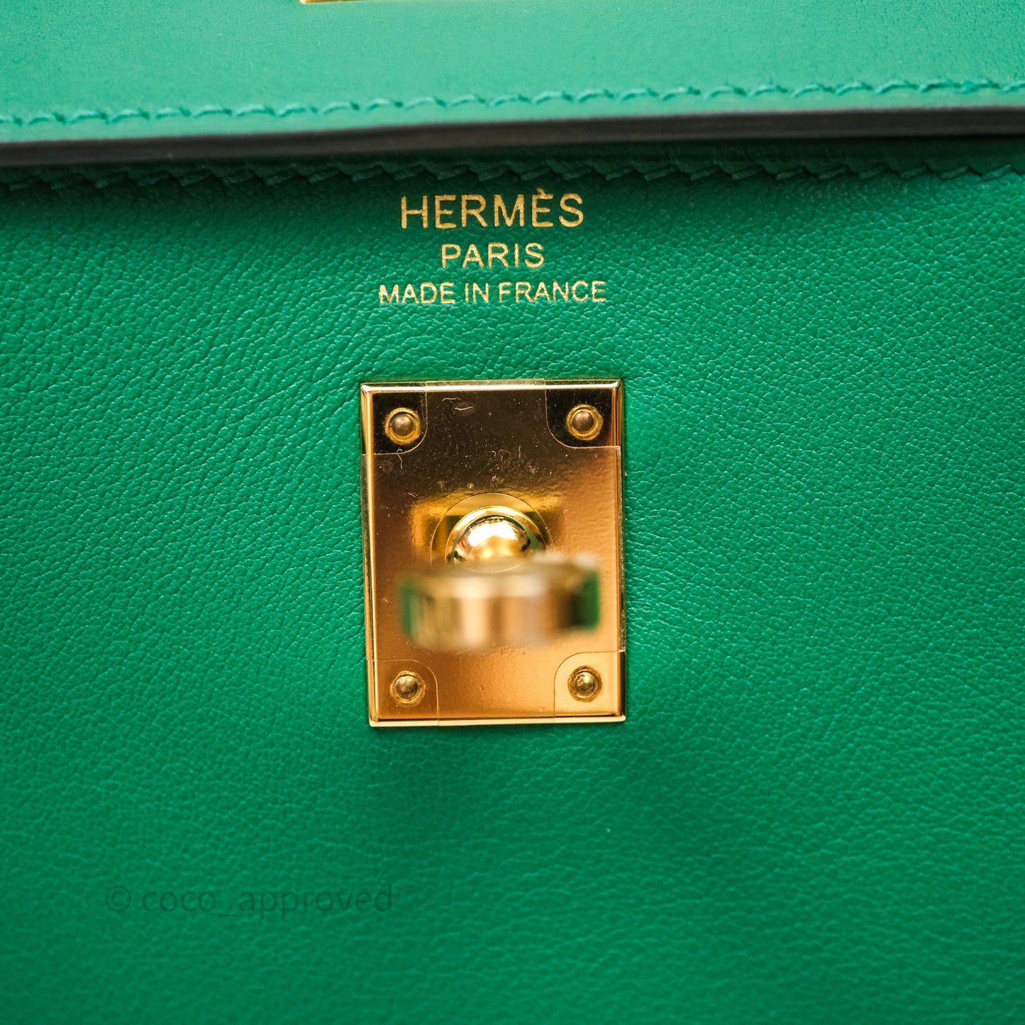 Hermès Kelly 25 Vert Vertigo U4 Swift Gold Hardware