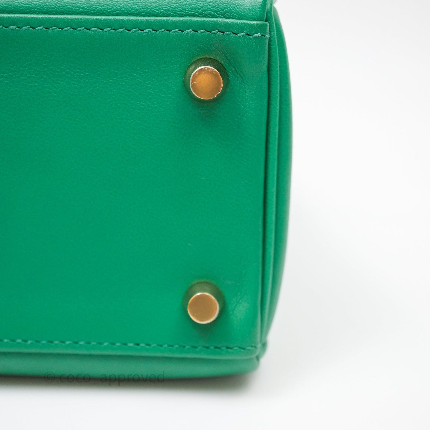 Hermès Kelly 25 Vert Vertigo U4 Swift Gold Hardware