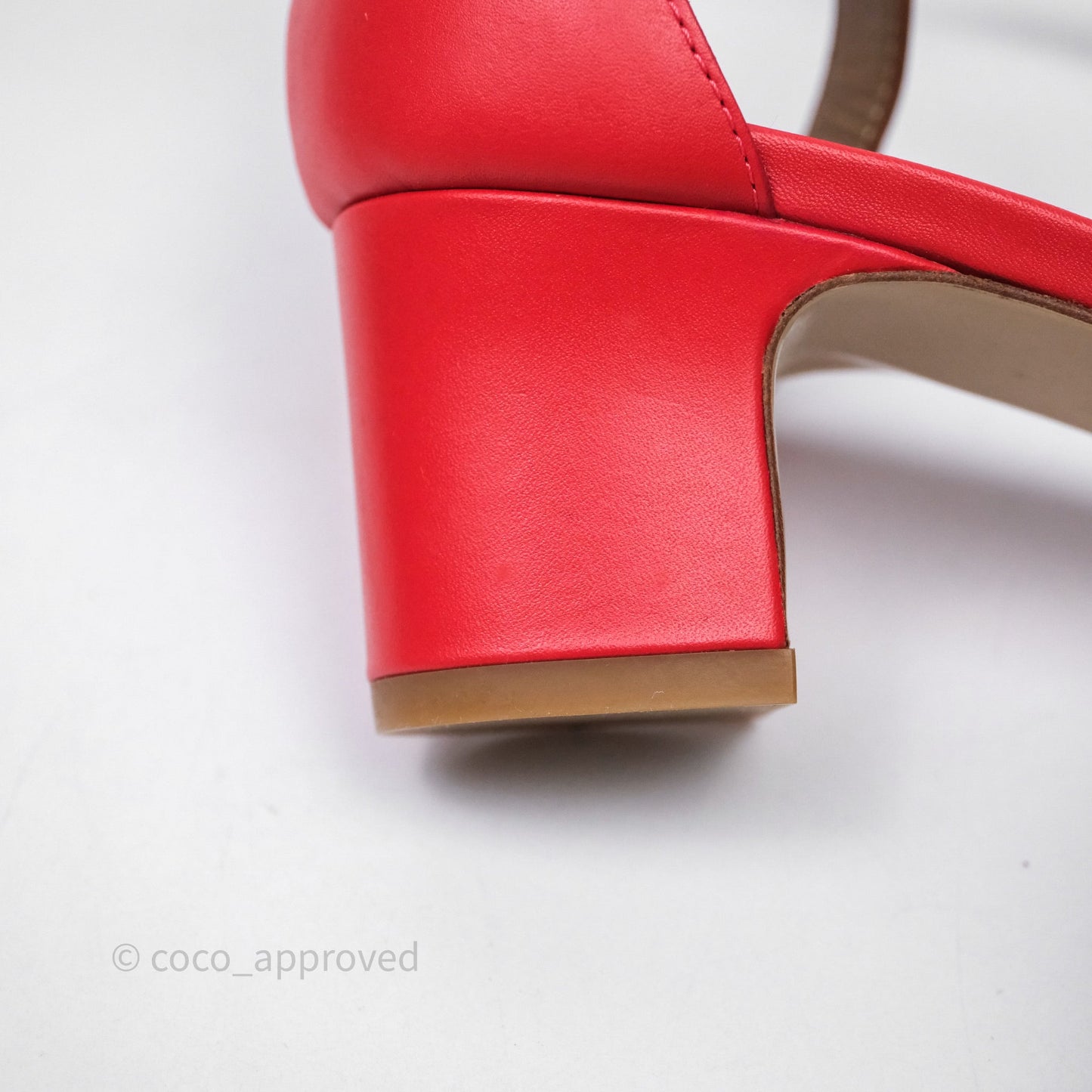 Hermes Manege Ankle Wrap Sandals Red Size 36