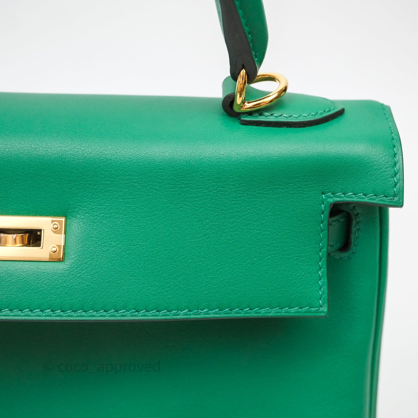Hermès Kelly 25 Vert Vertigo U4 Swift Gold Hardware