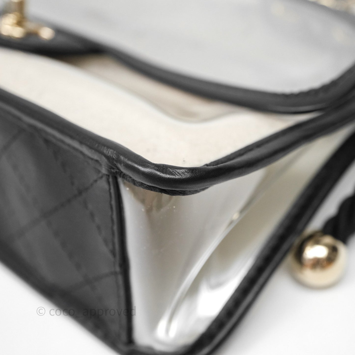 Chanel Medium Sand By The Sea PVC Flap Black Lambskin Gold Hardware
