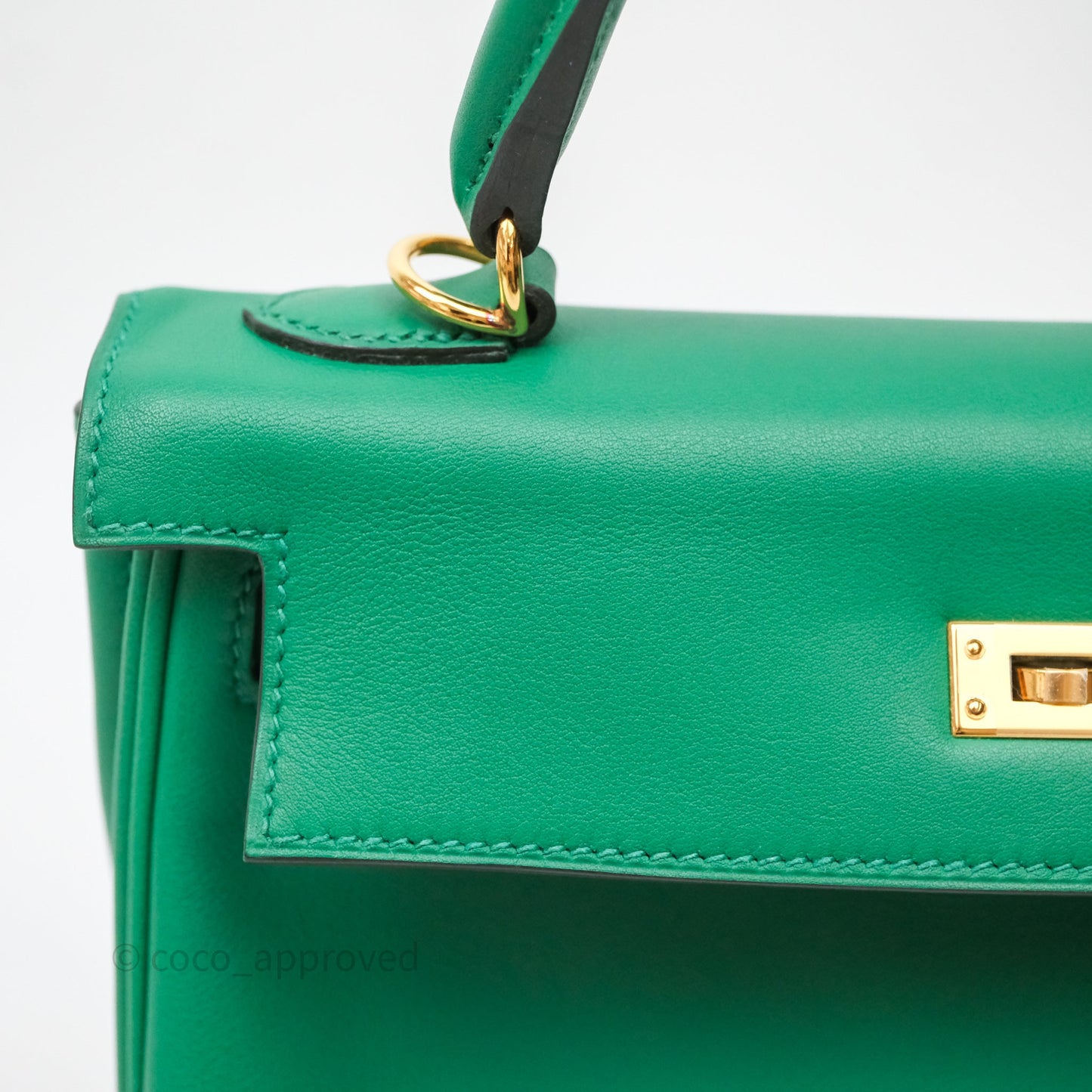 Hermès Kelly 25 Vert Vertigo U4 Swift Gold Hardware