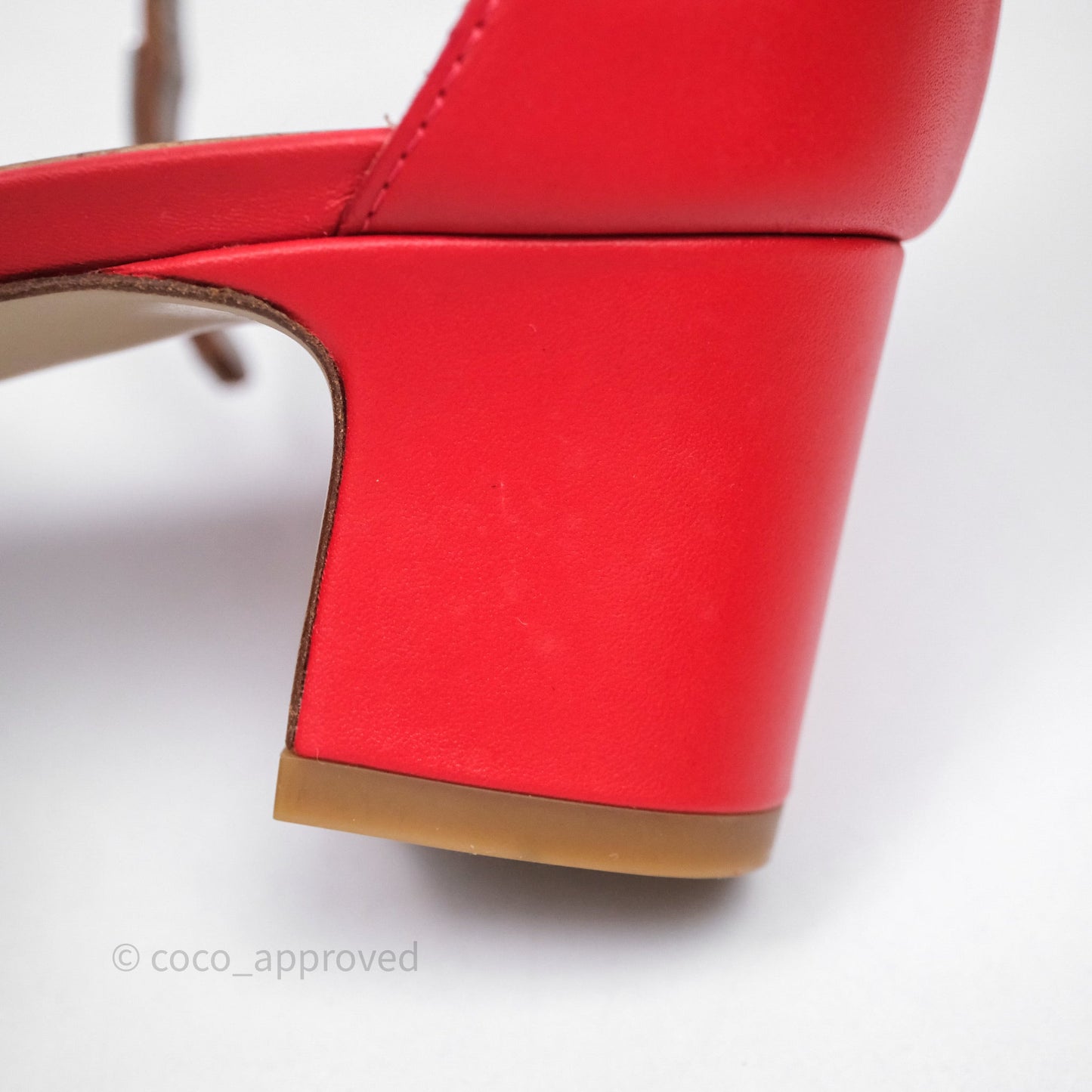Hermes Manege Ankle Wrap Sandals Red Size 36