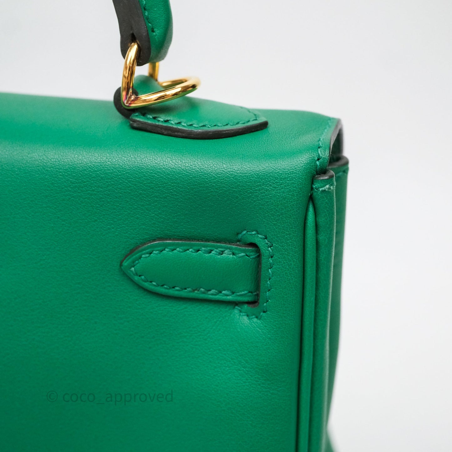 Hermès Kelly 25 Vert Vertigo U4 Swift Gold Hardware