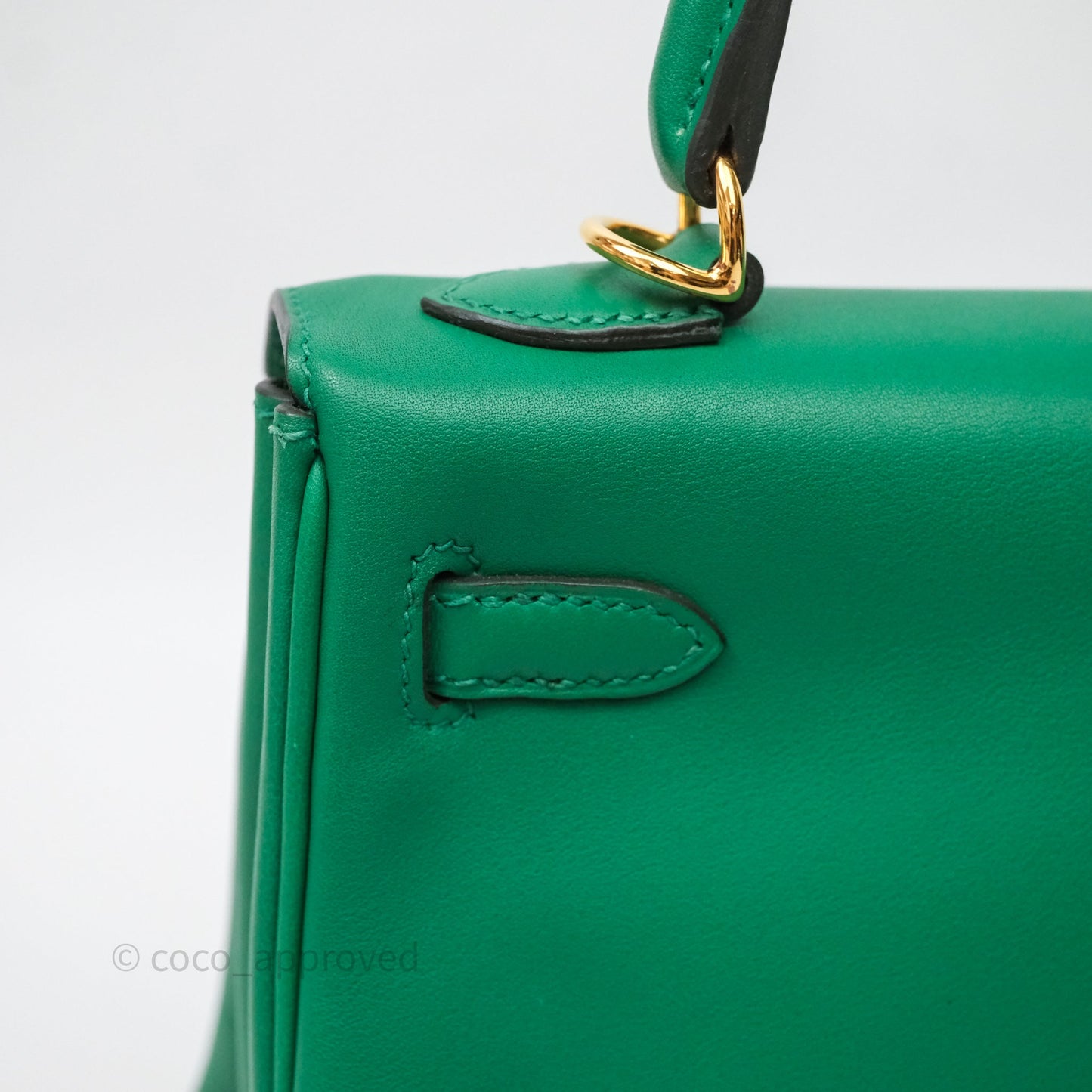 Hermès Kelly 25 Vert Vertigo U4 Swift Gold Hardware