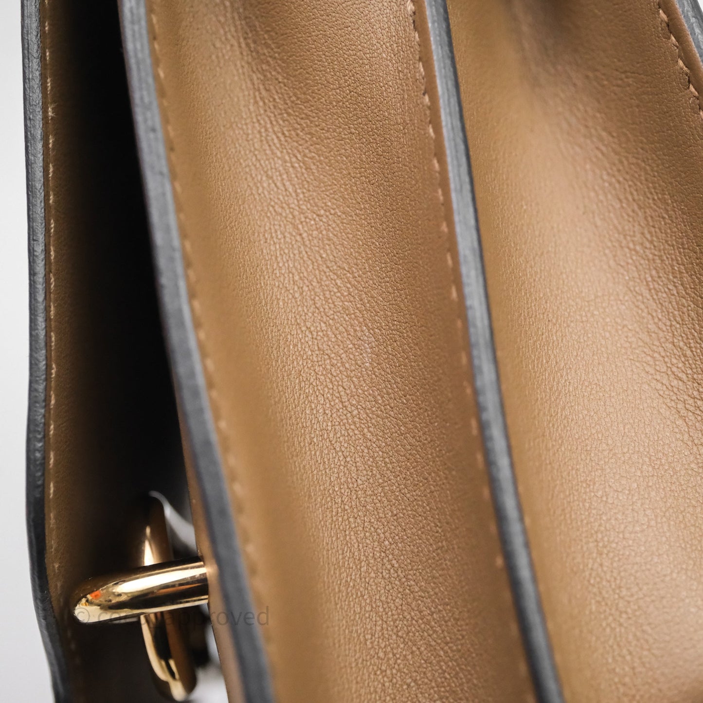 Hermès Roulis Mini Beige De Weimar D0 Veau Swift Gold Hardware
