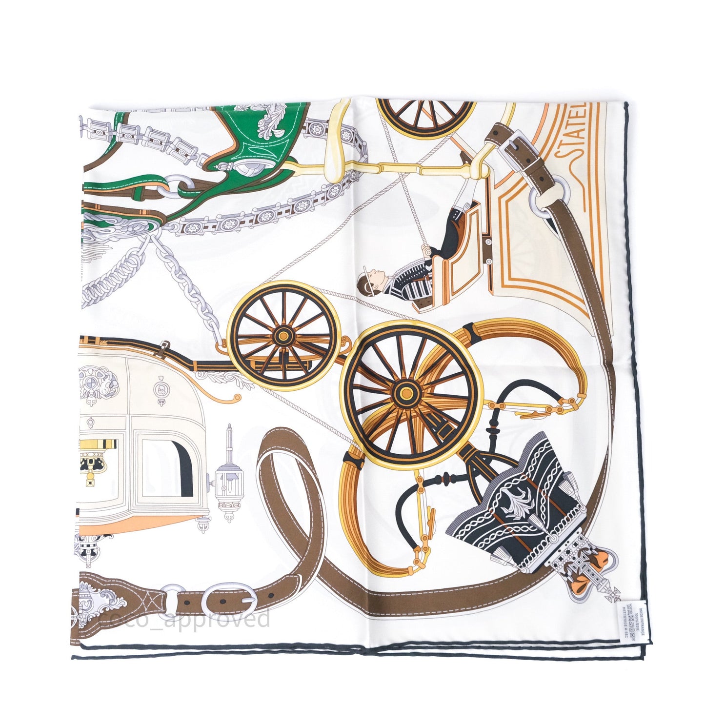 Hermes Stately Wheels Scarf 90