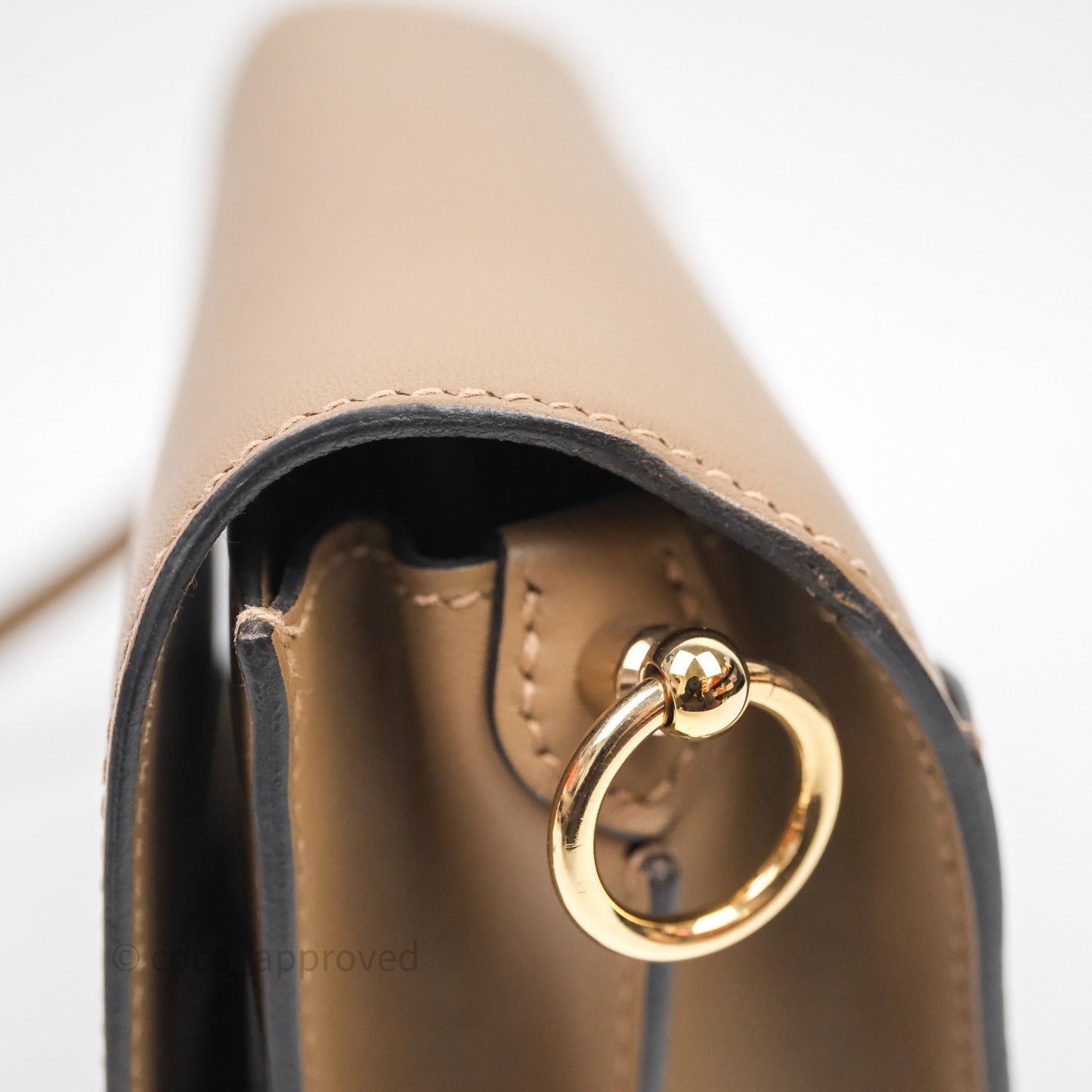 Hermès Roulis Mini Beige De Weimar D0 Veau Swift Gold Hardware