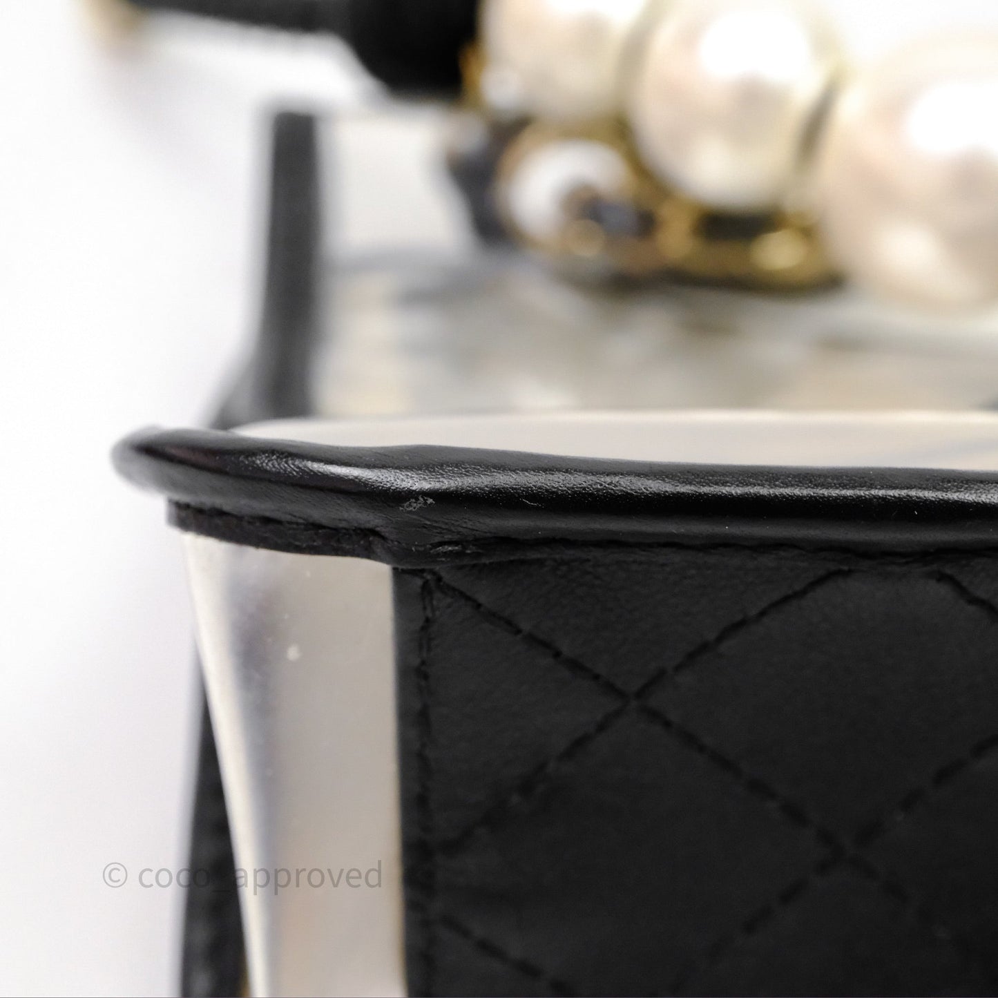 Chanel Medium Sand By The Sea PVC Flap Black Lambskin Gold Hardware