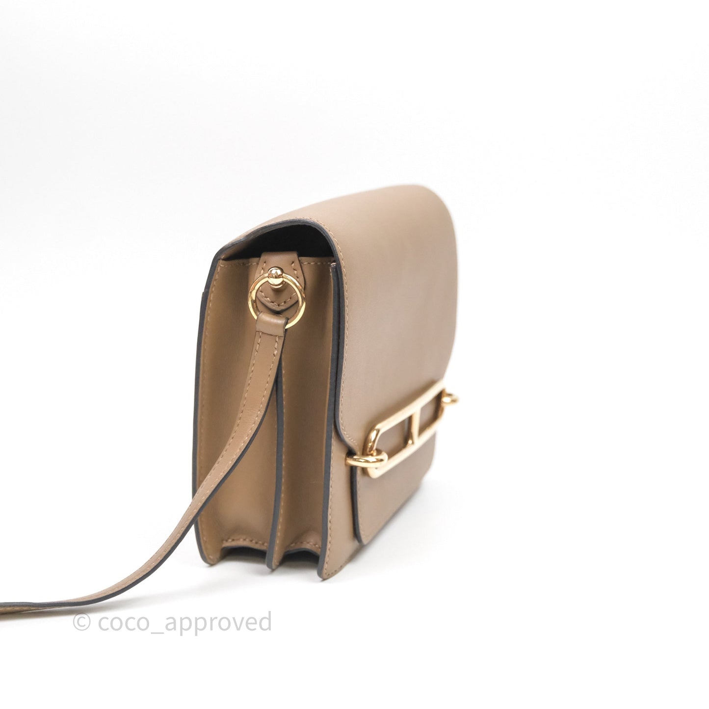 Hermès Roulis Mini Beige De Weimar D0 Veau Swift Gold Hardware
