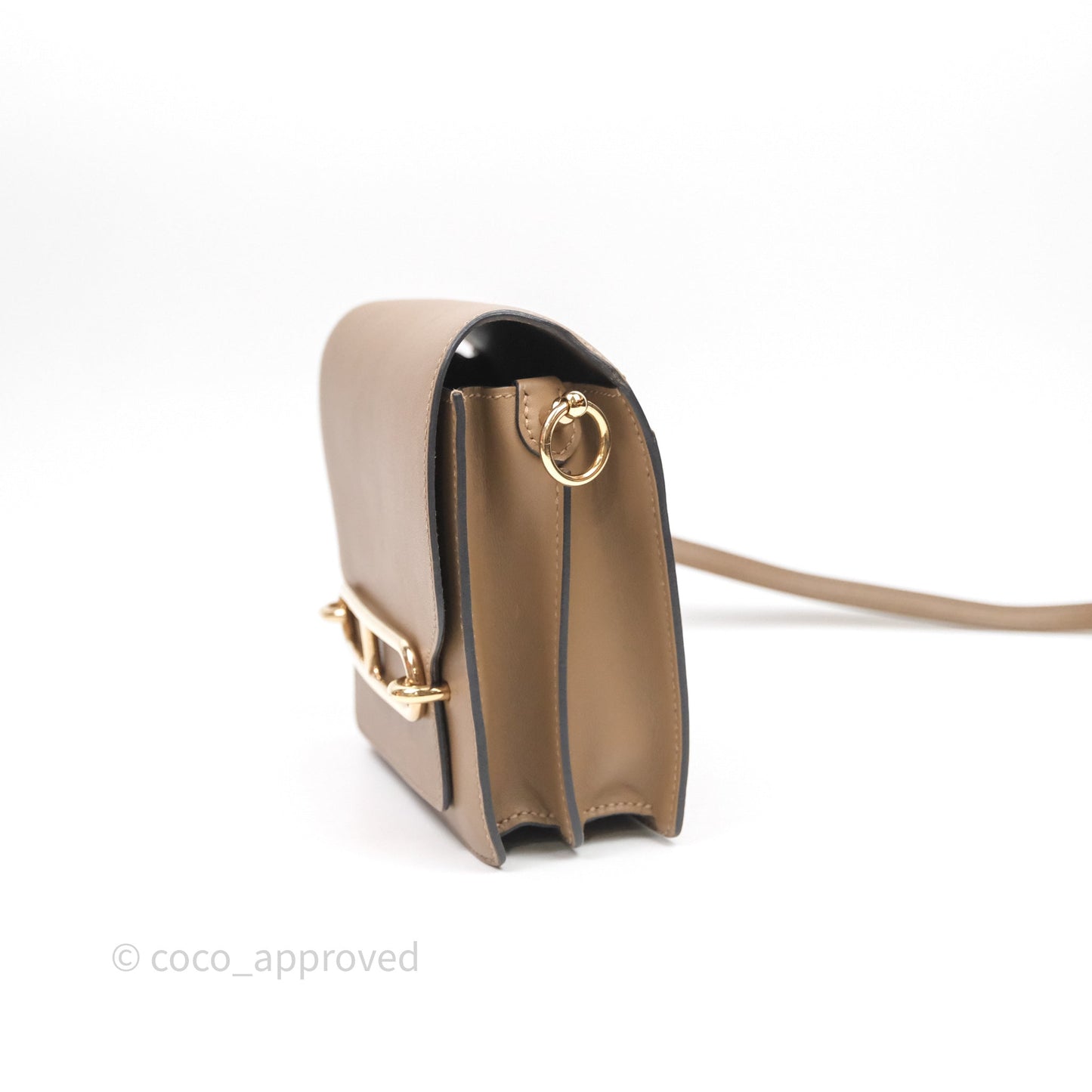 Hermès Roulis Mini Beige De Weimar D0 Veau Swift Gold Hardware