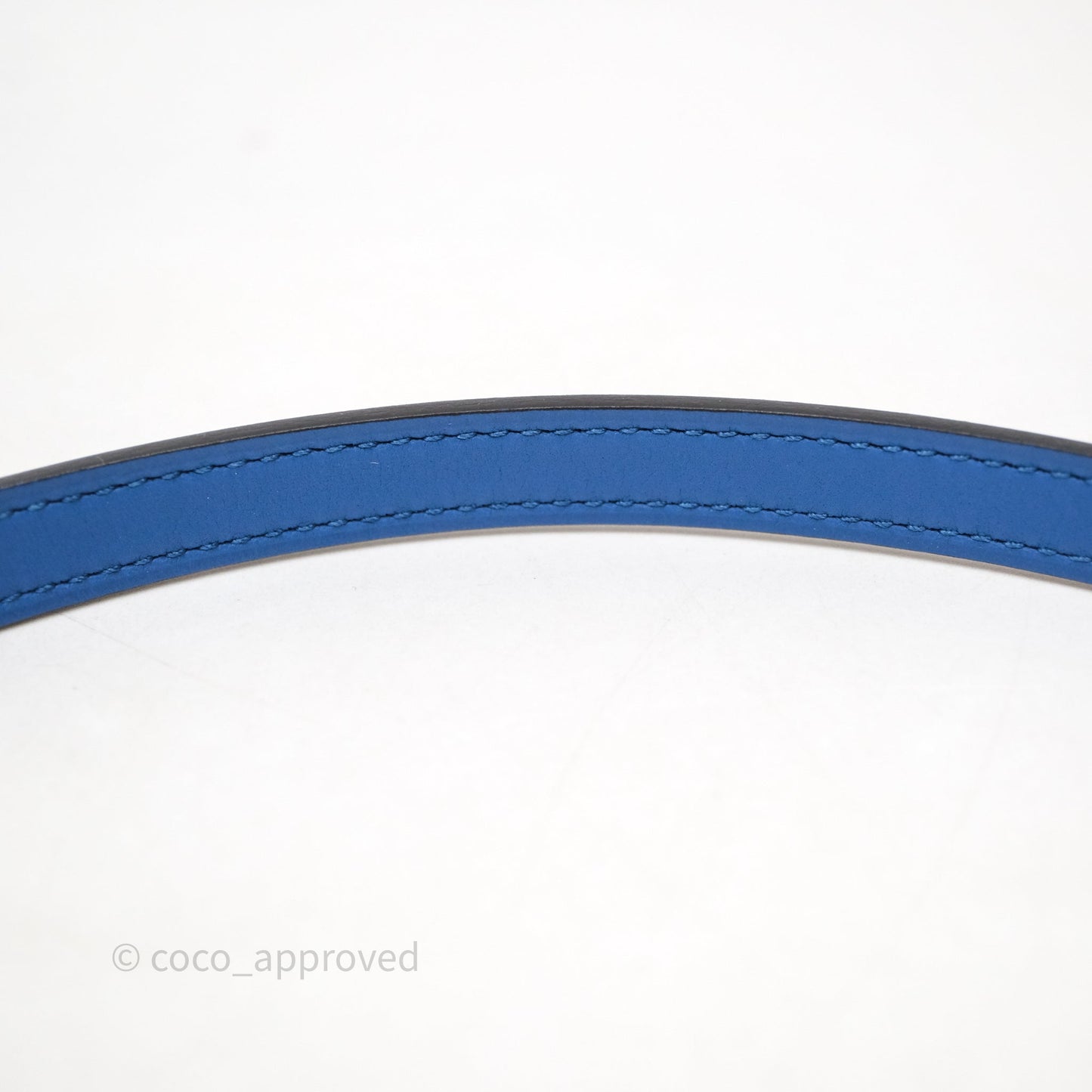 Hermès Carrousel Reversible Belt Buckle 13 mm Bleu France 71 Swift/ Gold 37 Epsom