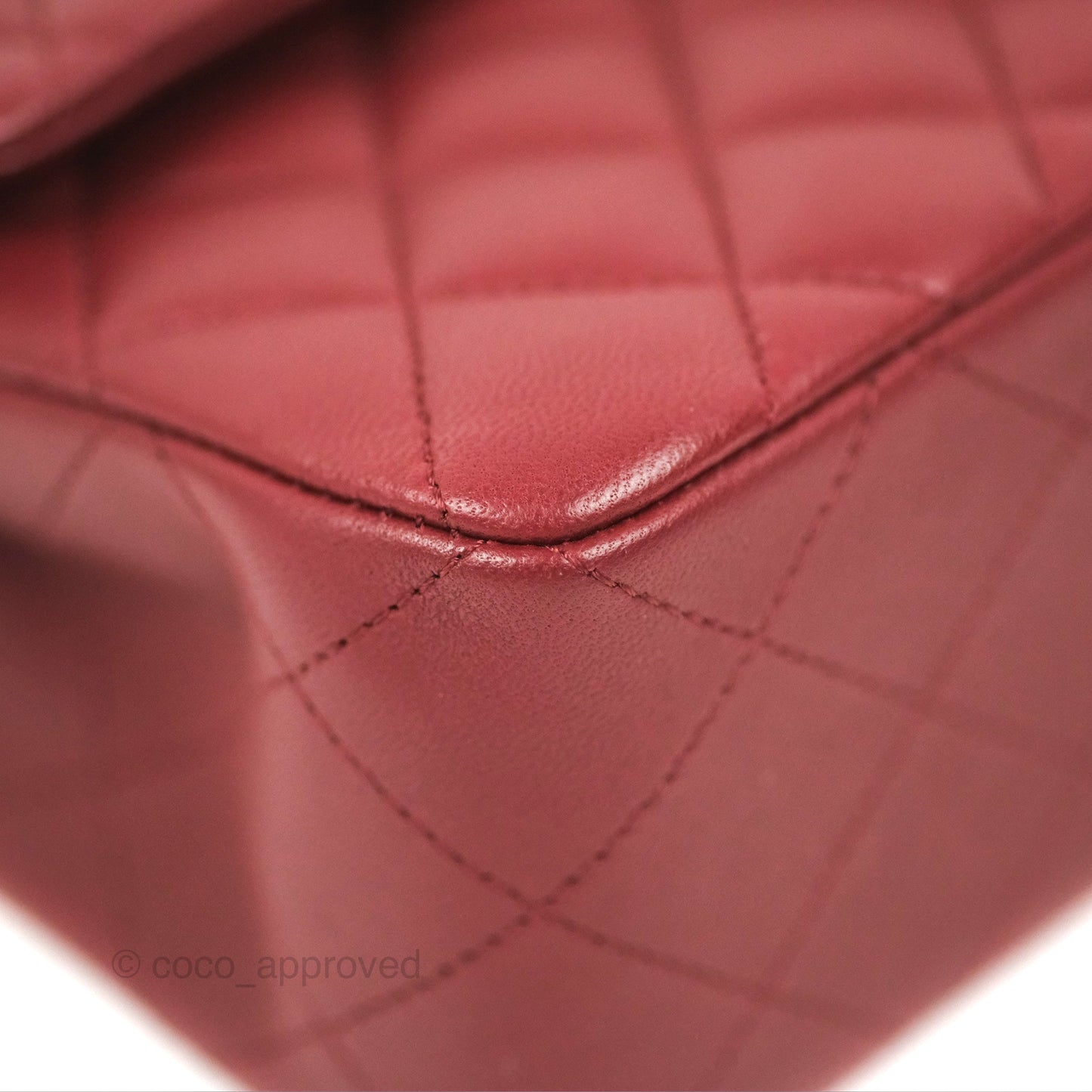 Chanel Small S/M Classic Flap Dark Red Lambskin Silver Hardware