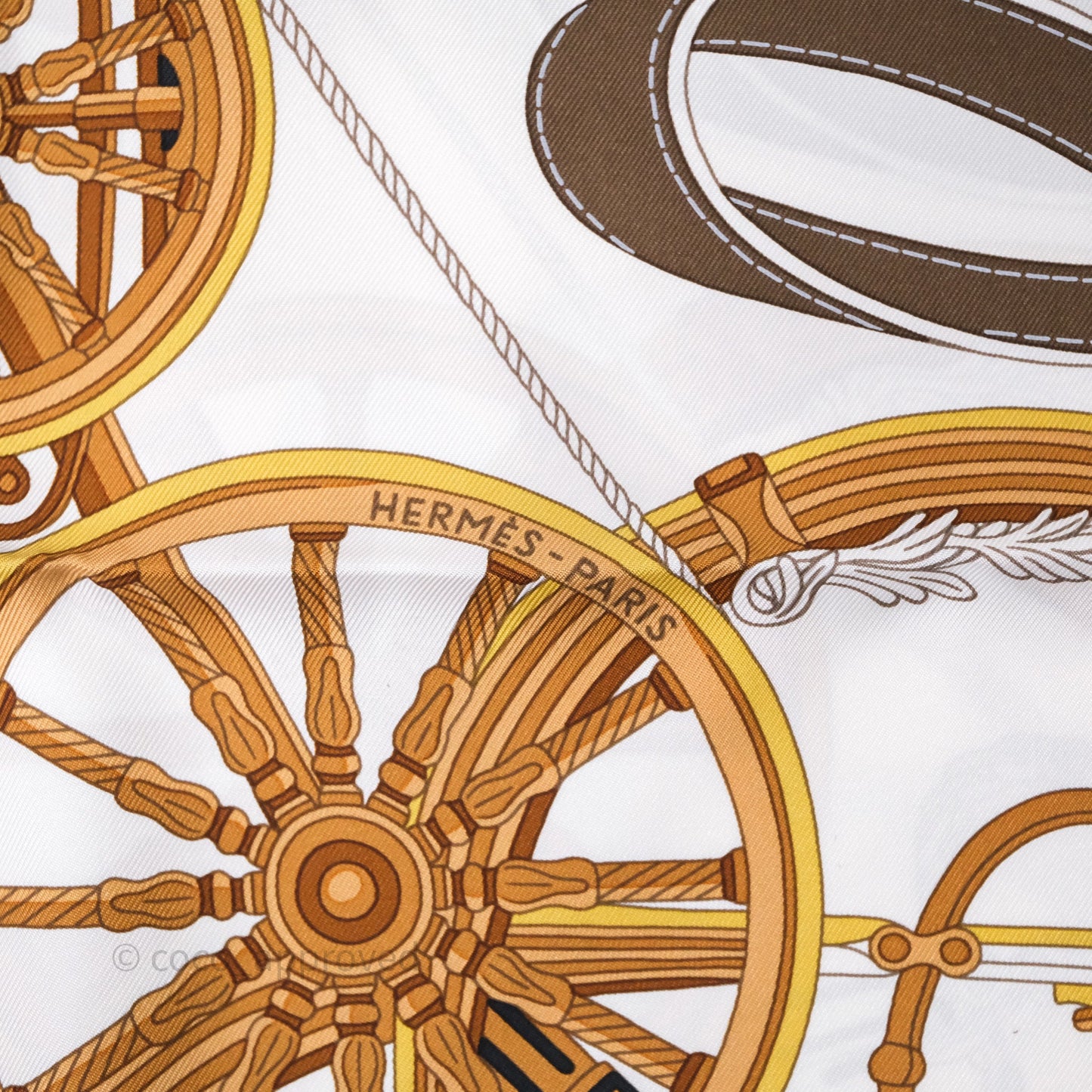 Hermes Stately Wheels Scarf 90