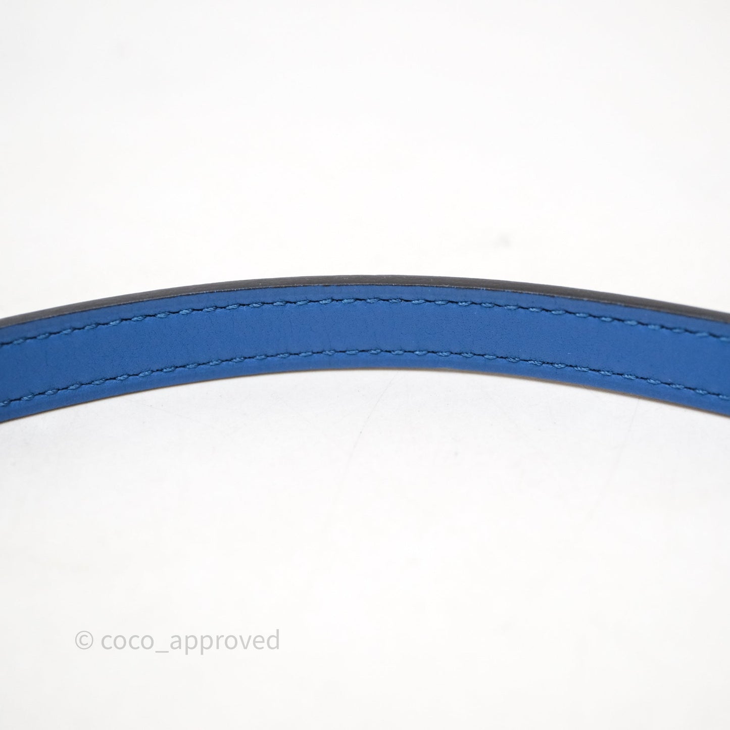 Hermès Carrousel Reversible Belt Buckle 13 mm Bleu France 71 Swift/ Gold 37 Epsom