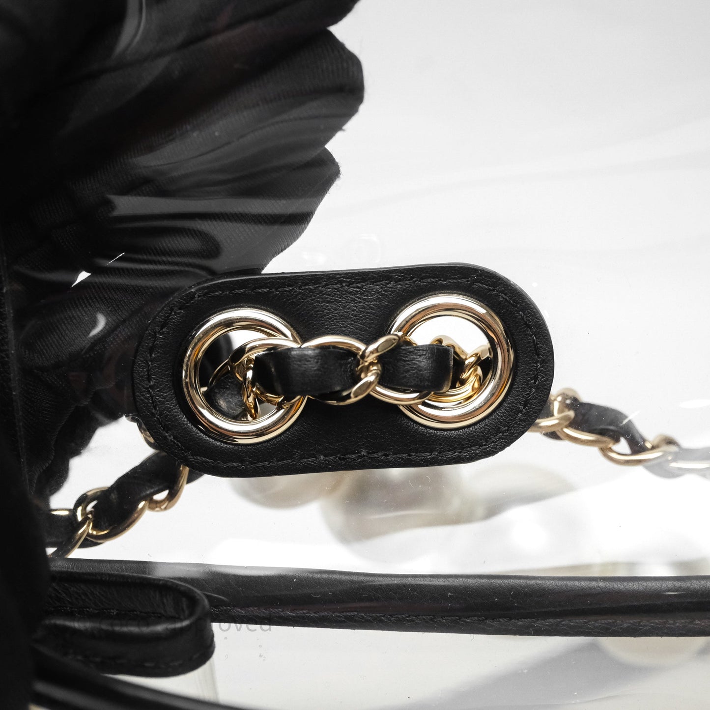 Chanel Medium Sand By The Sea PVC Flap Black Lambskin Gold Hardware