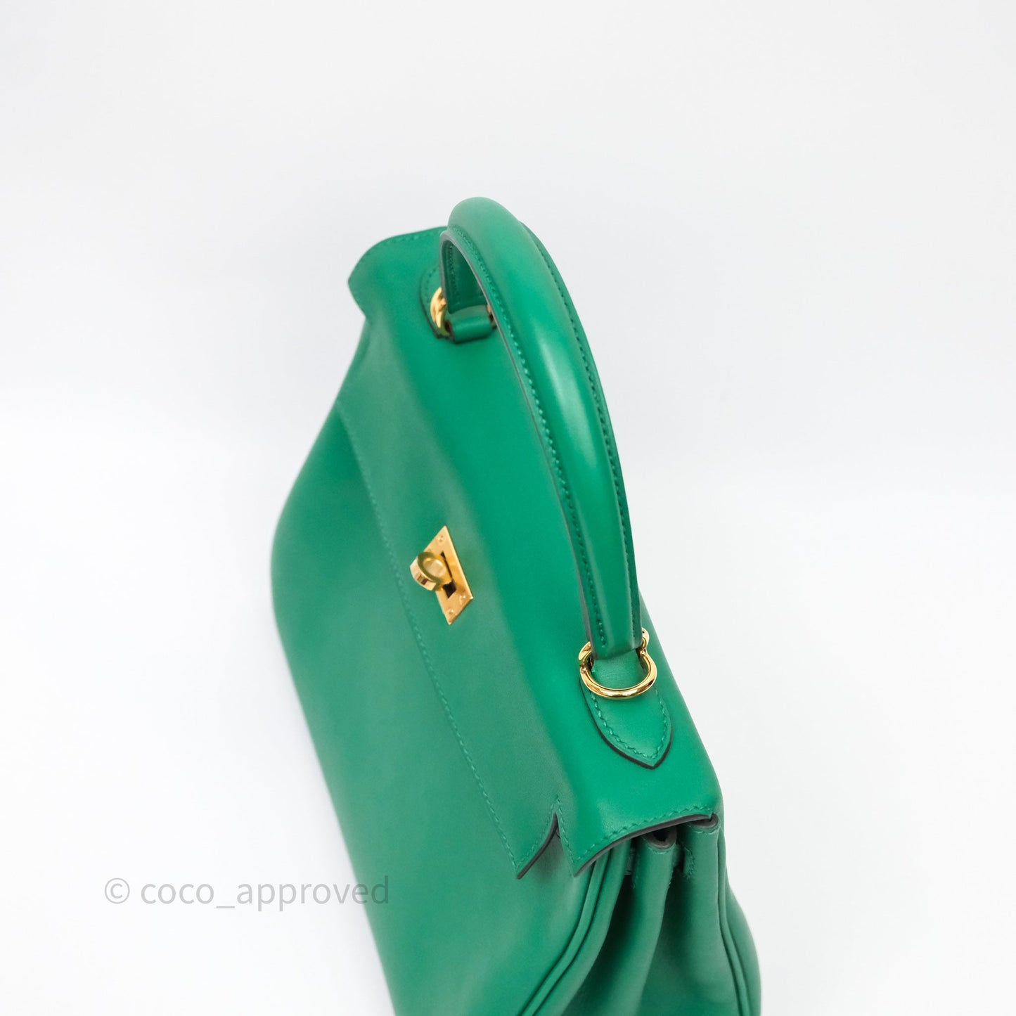 Hermès Kelly 25 Vert Vertigo U4 Swift Gold Hardware