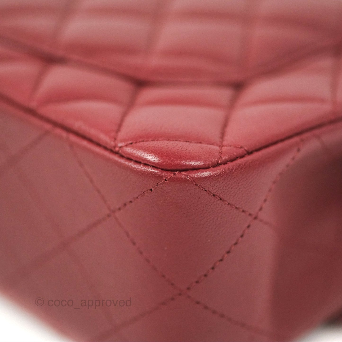 Chanel Small S/M Classic Flap Dark Red Lambskin Silver Hardware