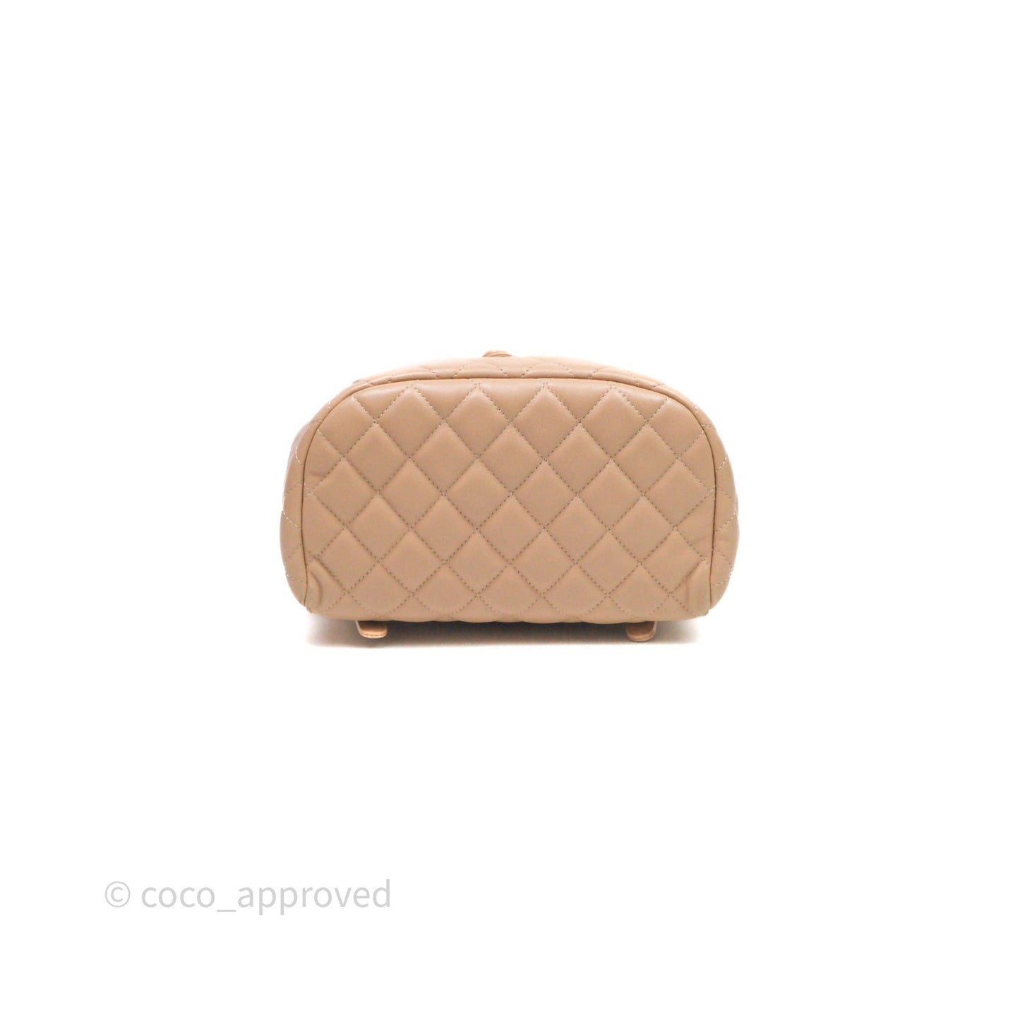 Chanel Quilted Small Urban Spirit Backpack Beige Lambskin Silver Hardware