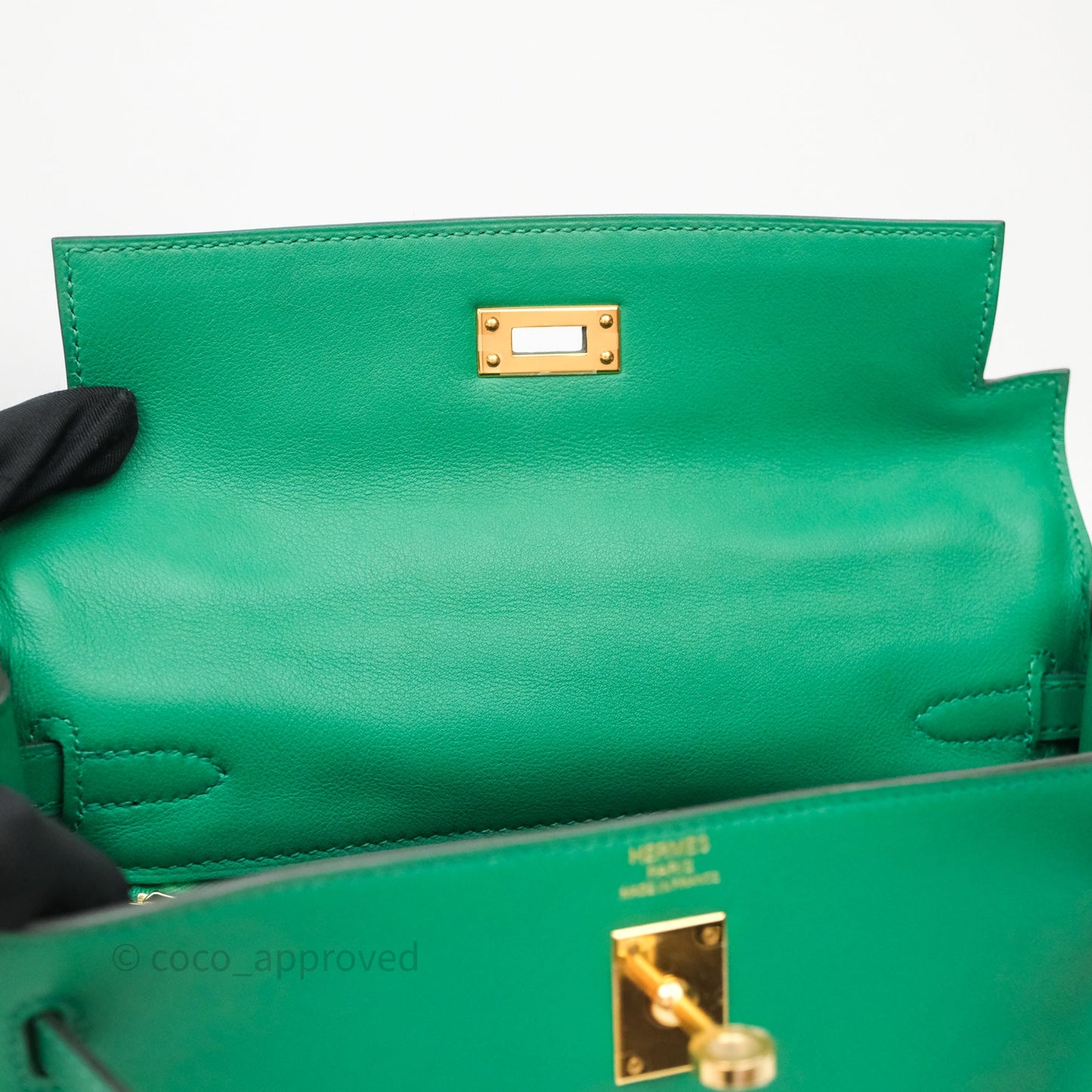 Hermès Kelly 25 Vert Vertigo U4 Swift Gold Hardware