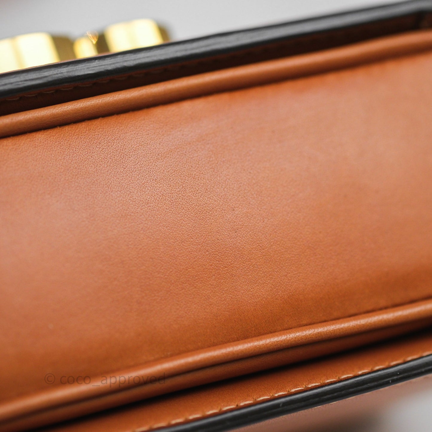 Celine Teen Triomphe Bag Tan Natural Calfskin Gold Hardware