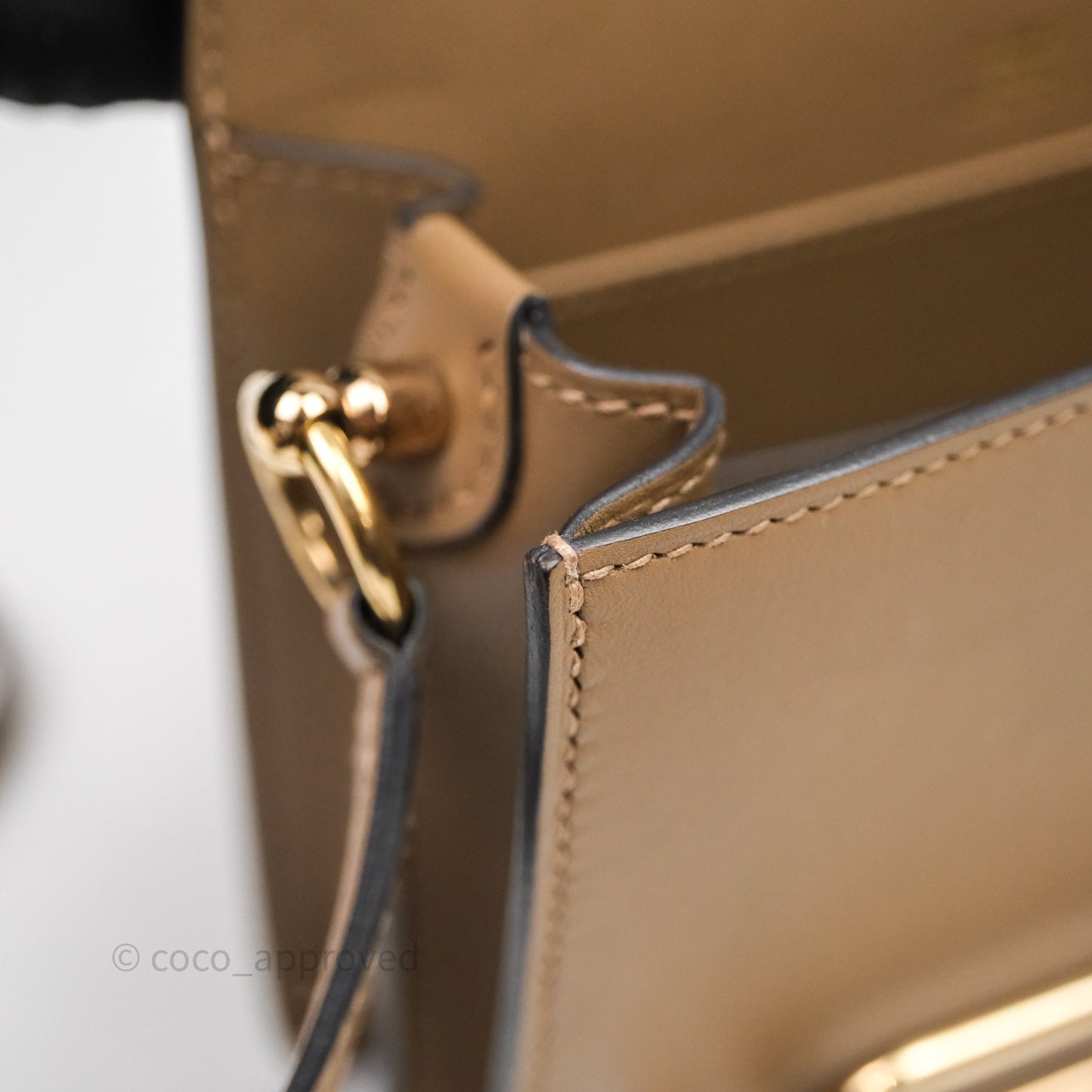Hermès Roulis Mini Beige De Weimar D0 Veau Swift Gold Hardware