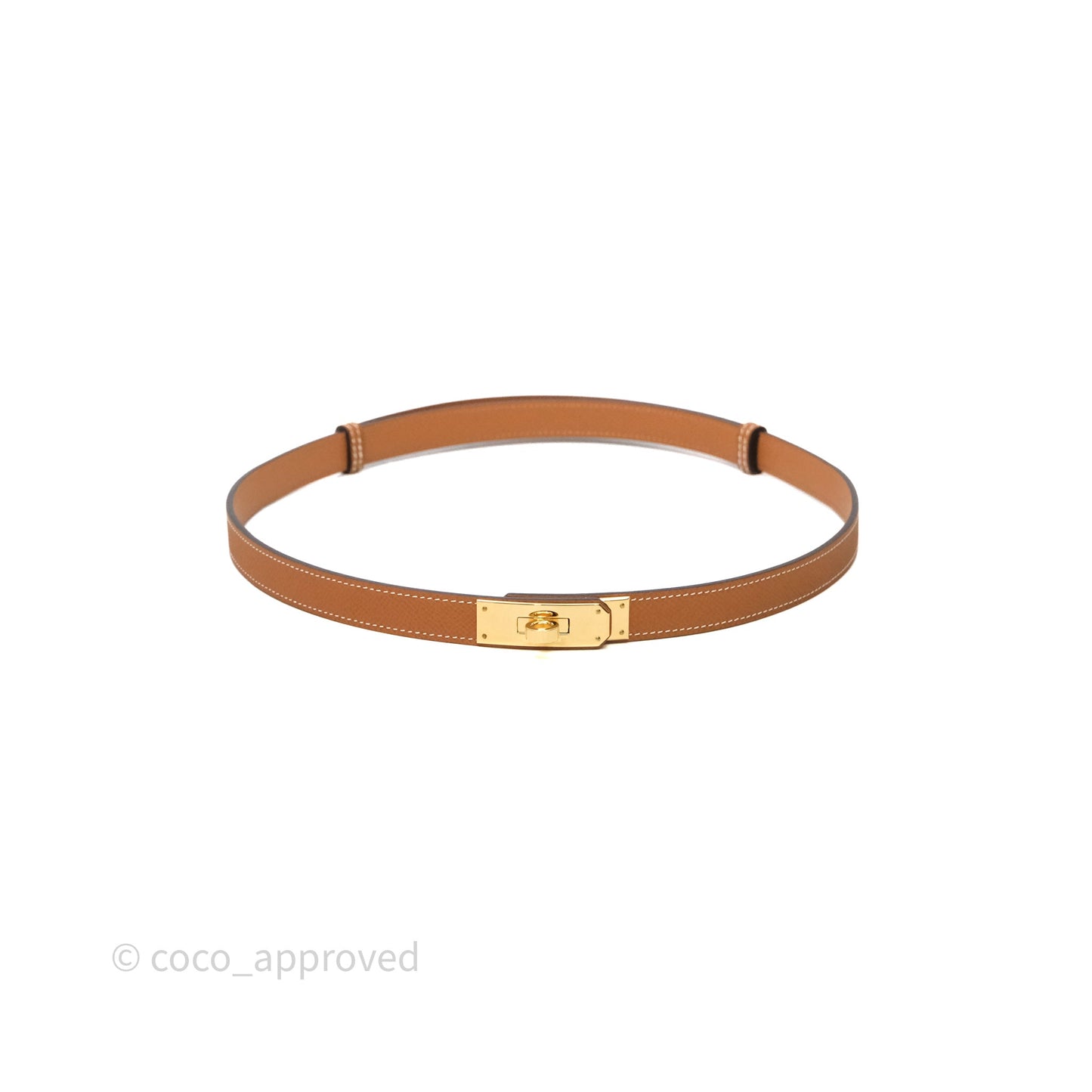 Hermès Kelly Buckle Belt Gold 37 Epsom Gold Hardware