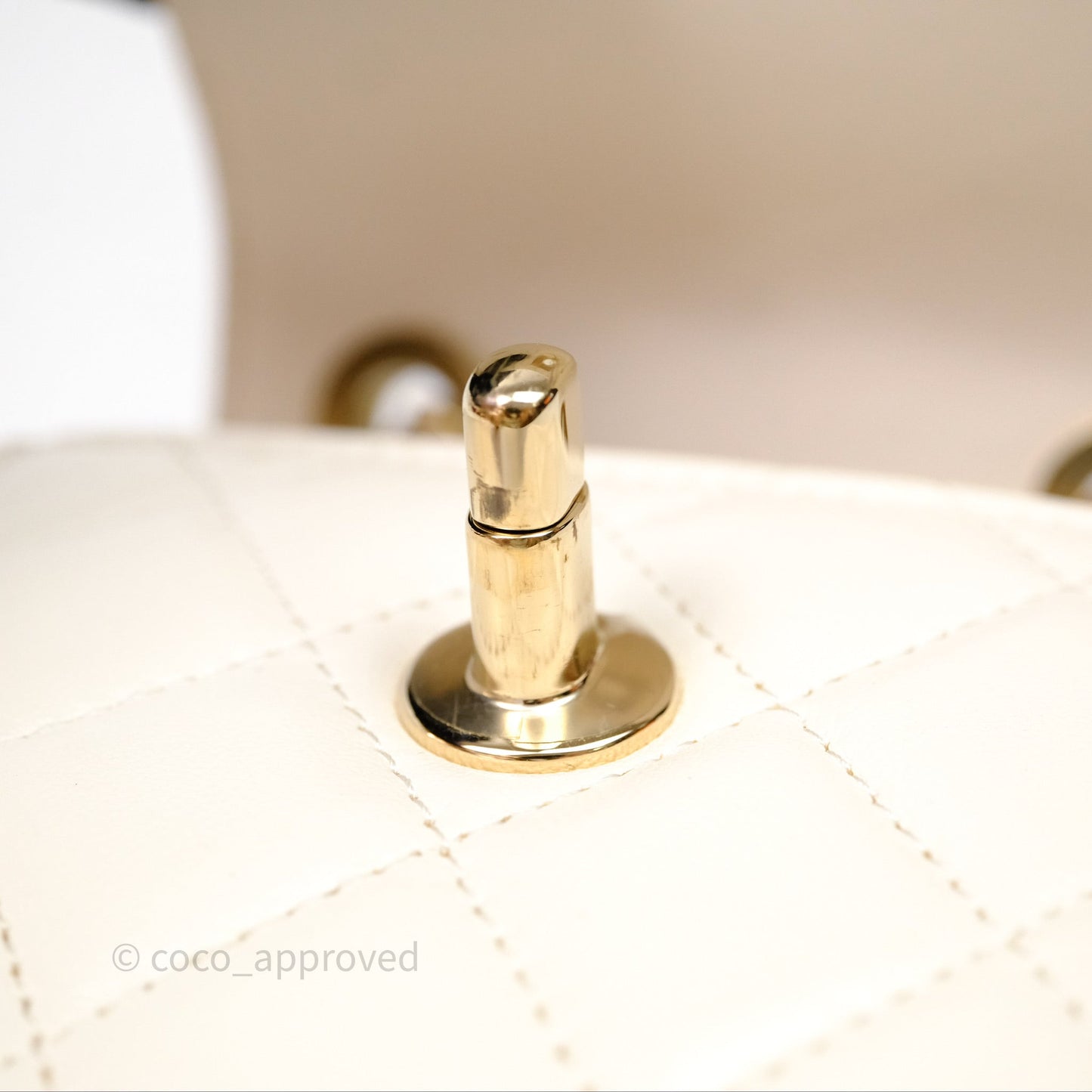 Chanel Mini Quilted Trendy CC Clutch With Chain White Lambskin Gold Hardware