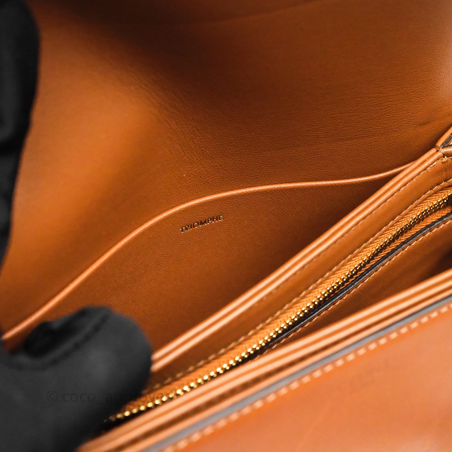 Celine Teen Triomphe Bag Tan Natural Calfskin Gold Hardware