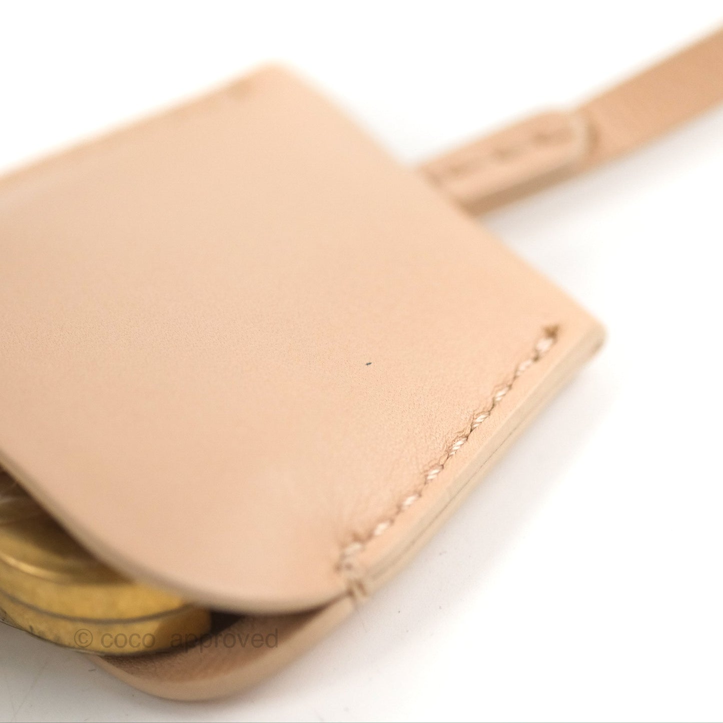 Chanel Quilted Medium CC Filigree Vanity Case Light Beige Caviar Gold Hardware