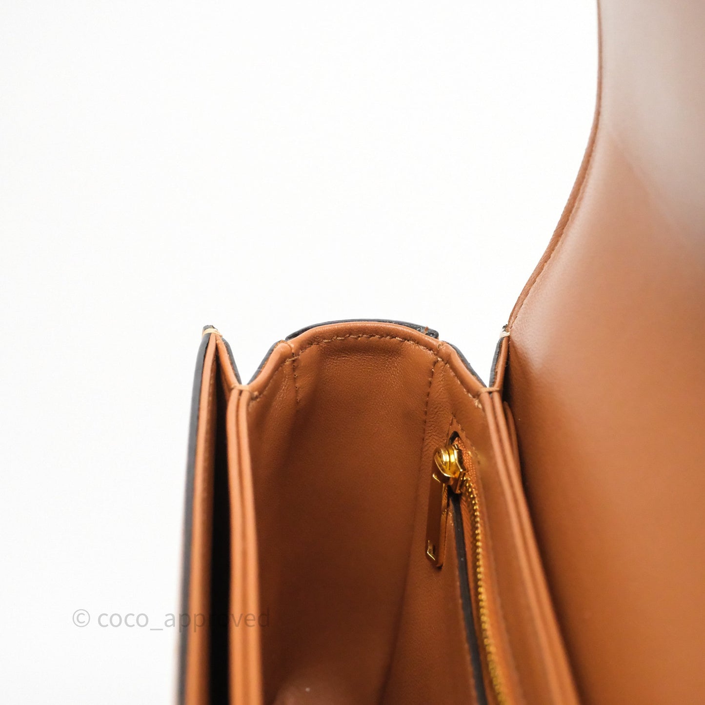 Celine Teen Triomphe Bag Tan Natural Calfskin Gold Hardware