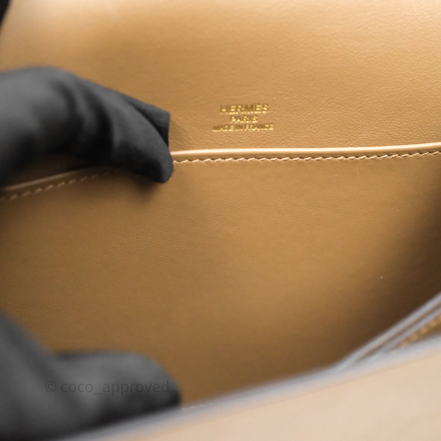 Hermès Roulis Mini Beige De Weimar D0 Veau Swift Gold Hardware
