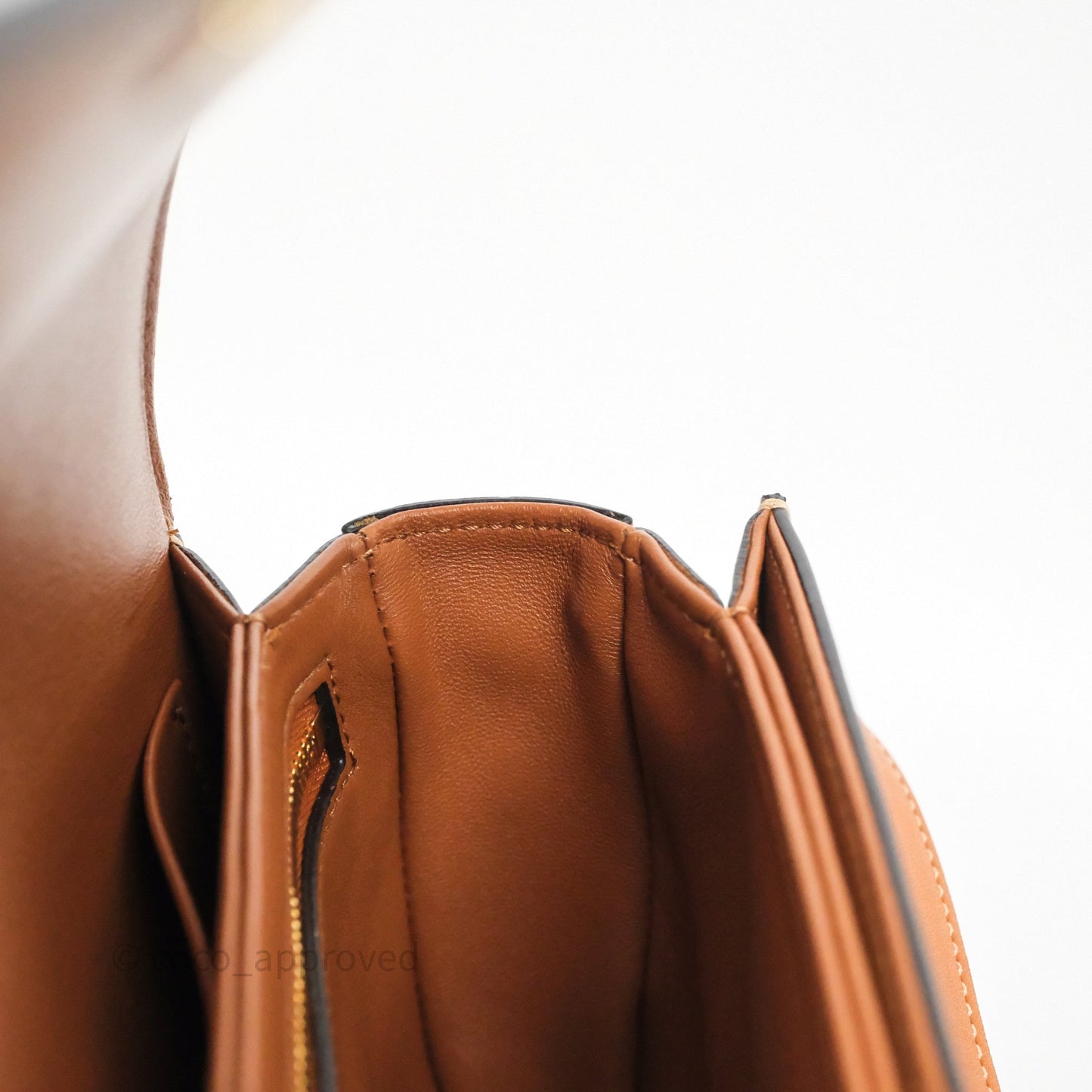 Celine Teen Triomphe Bag Tan Natural Calfskin Gold Hardware