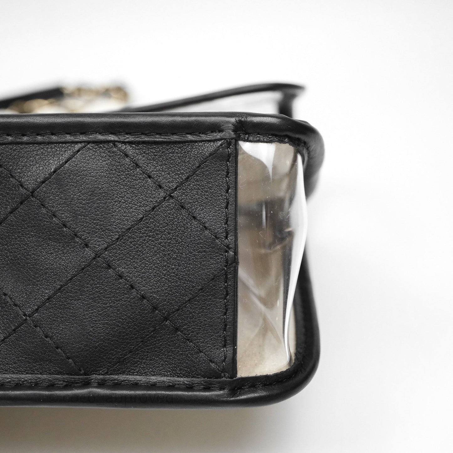 Chanel Medium Sand By The Sea PVC Flap Black Lambskin Gold Hardware
