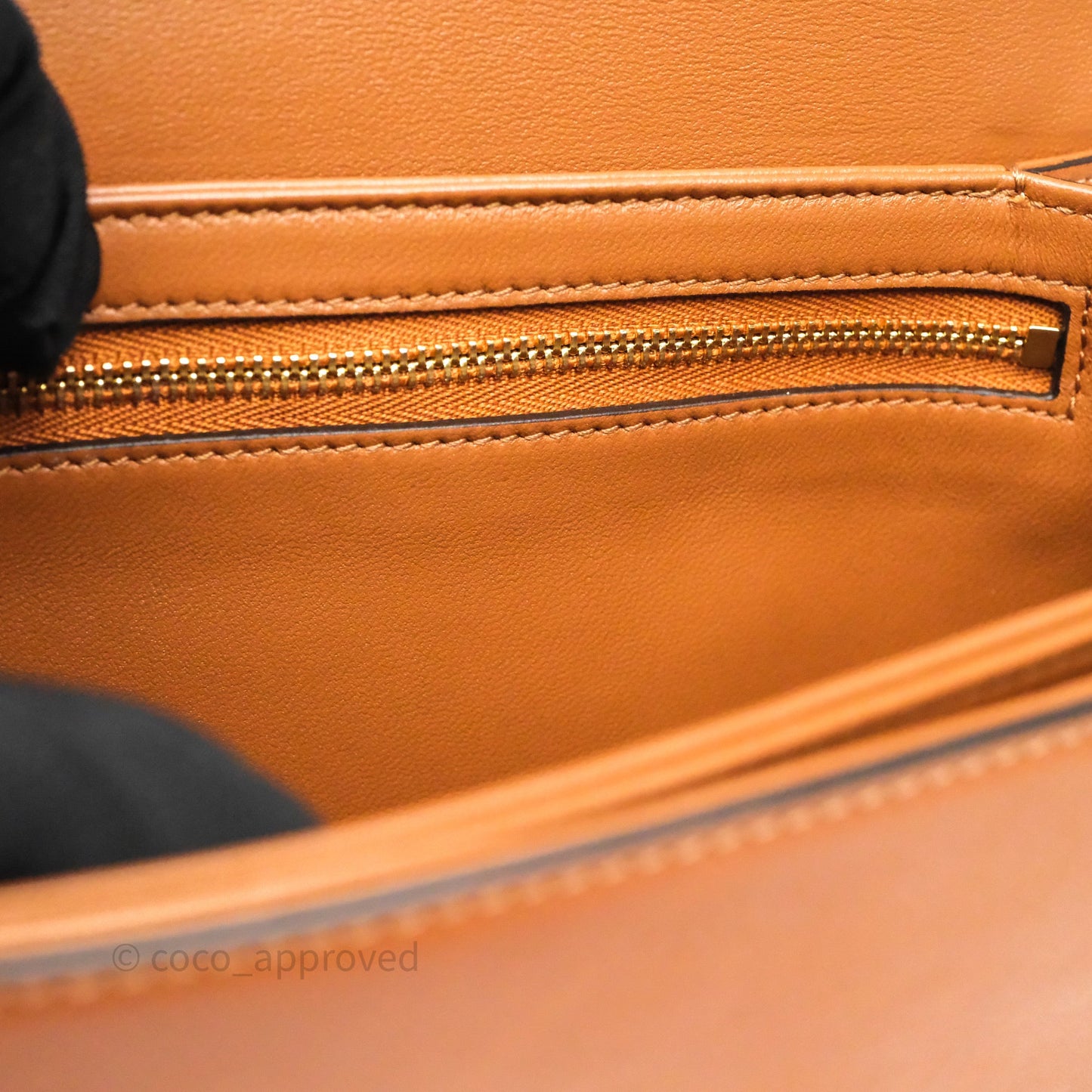 Celine Teen Triomphe Bag Tan Natural Calfskin Gold Hardware