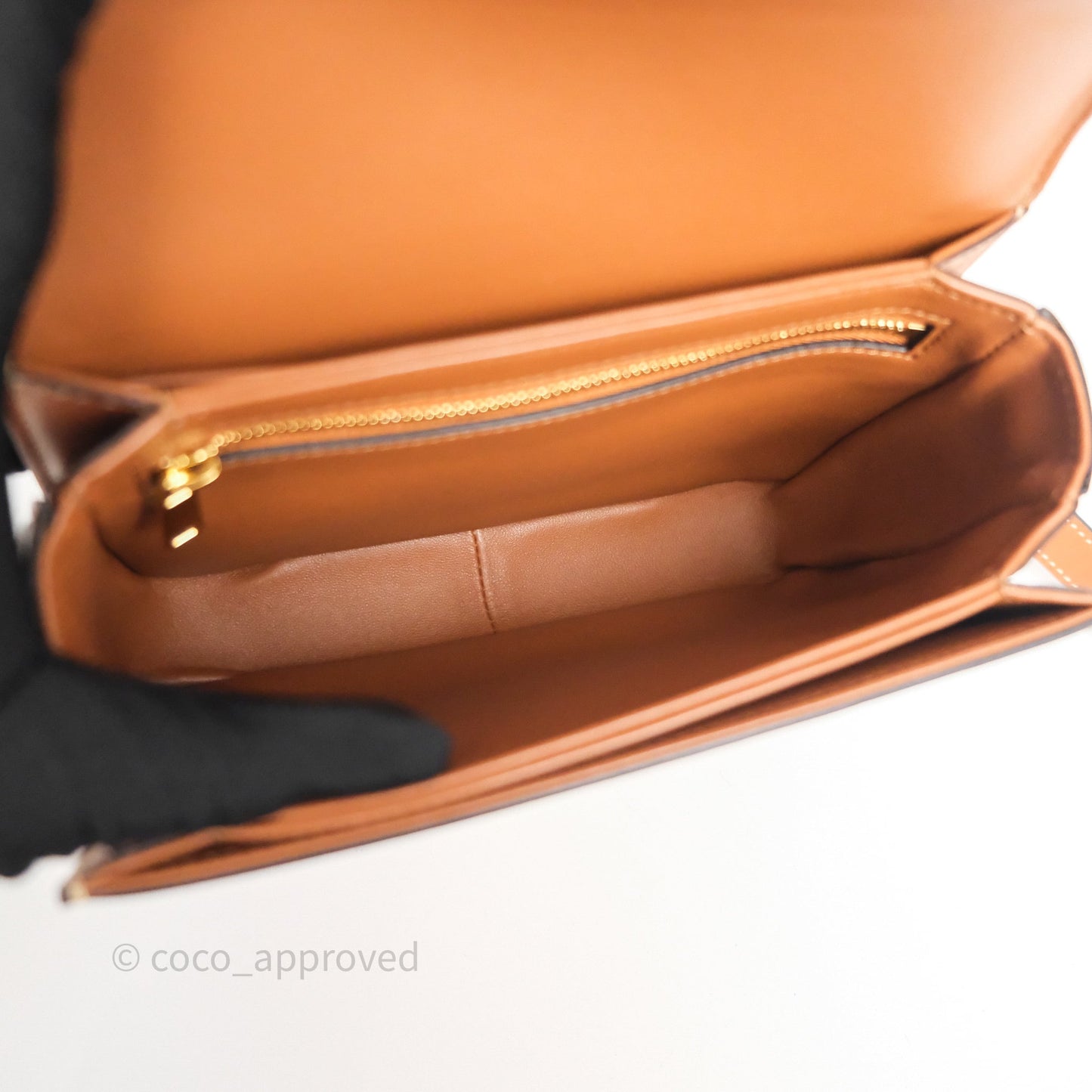 Celine Teen Triomphe Bag Tan Natural Calfskin Gold Hardware