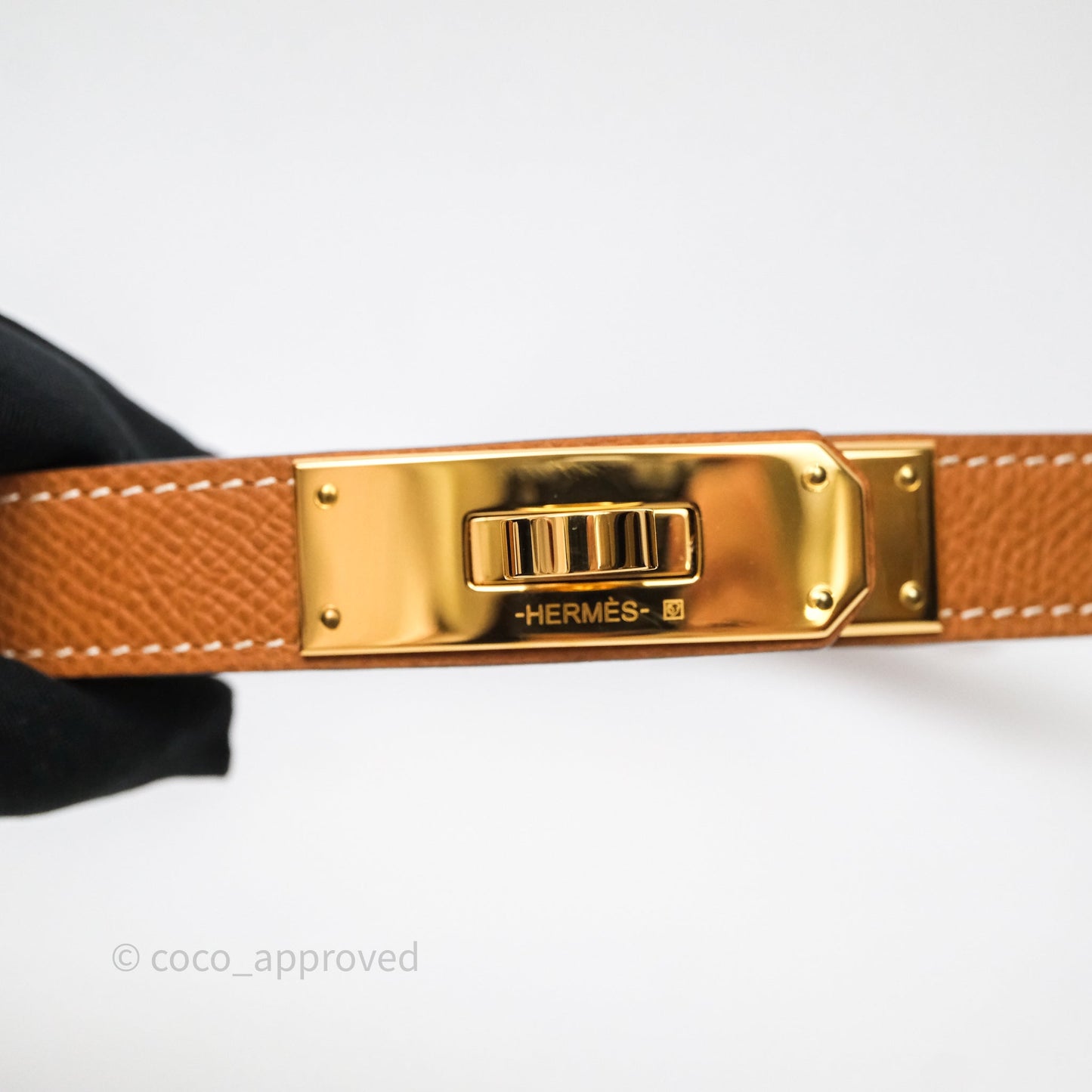 Hermès Kelly Buckle Belt Gold 37 Epsom Gold Hardware