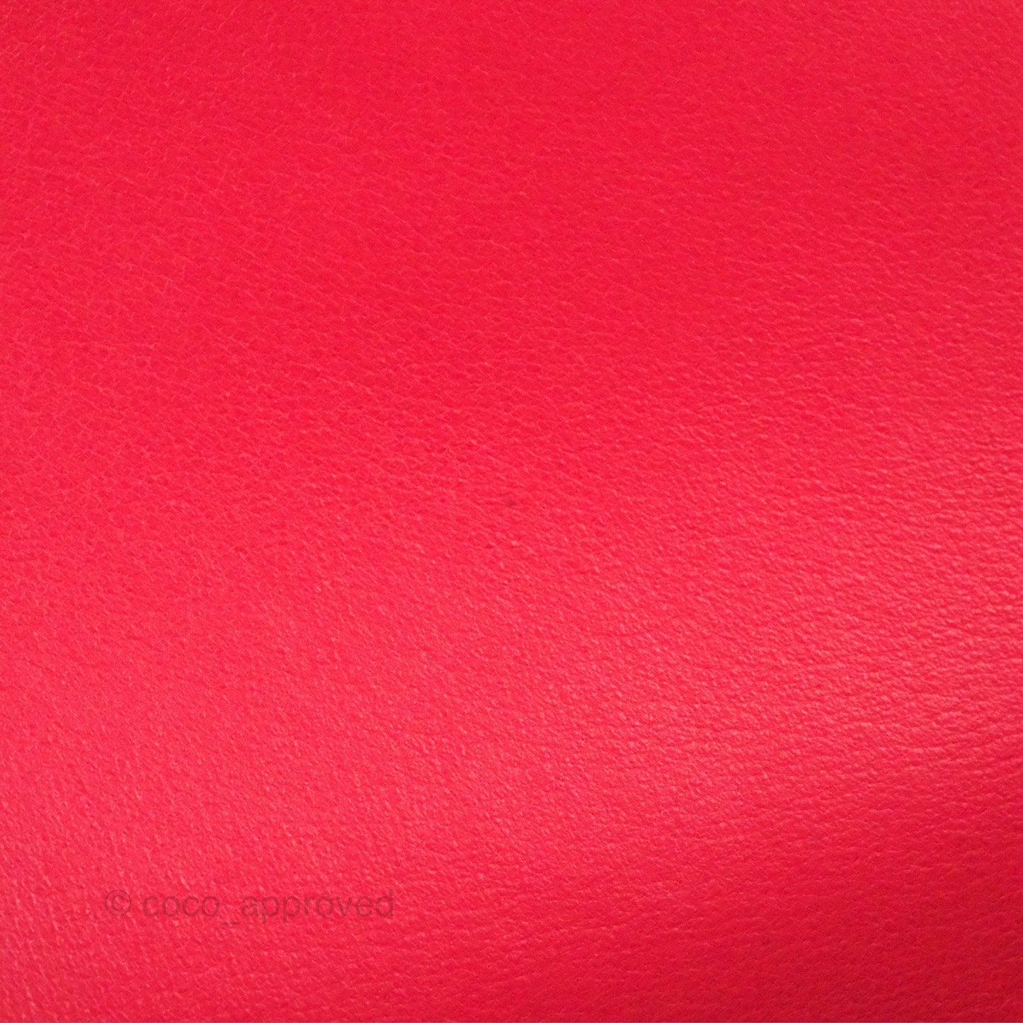 Chanel Mini Square Pearl Crush Quilted Red Lambskin Aged Gold Hardware