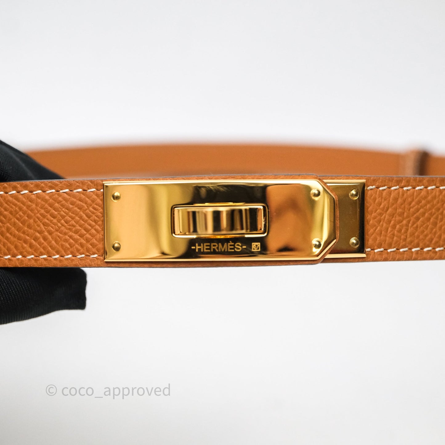 Hermès Kelly Buckle Belt Gold 37 Epsom Gold Hardware