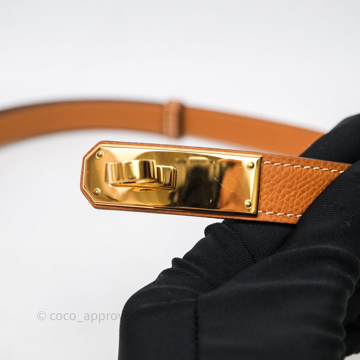 Hermès Kelly Buckle Belt Gold 37 Epsom Gold Hardware