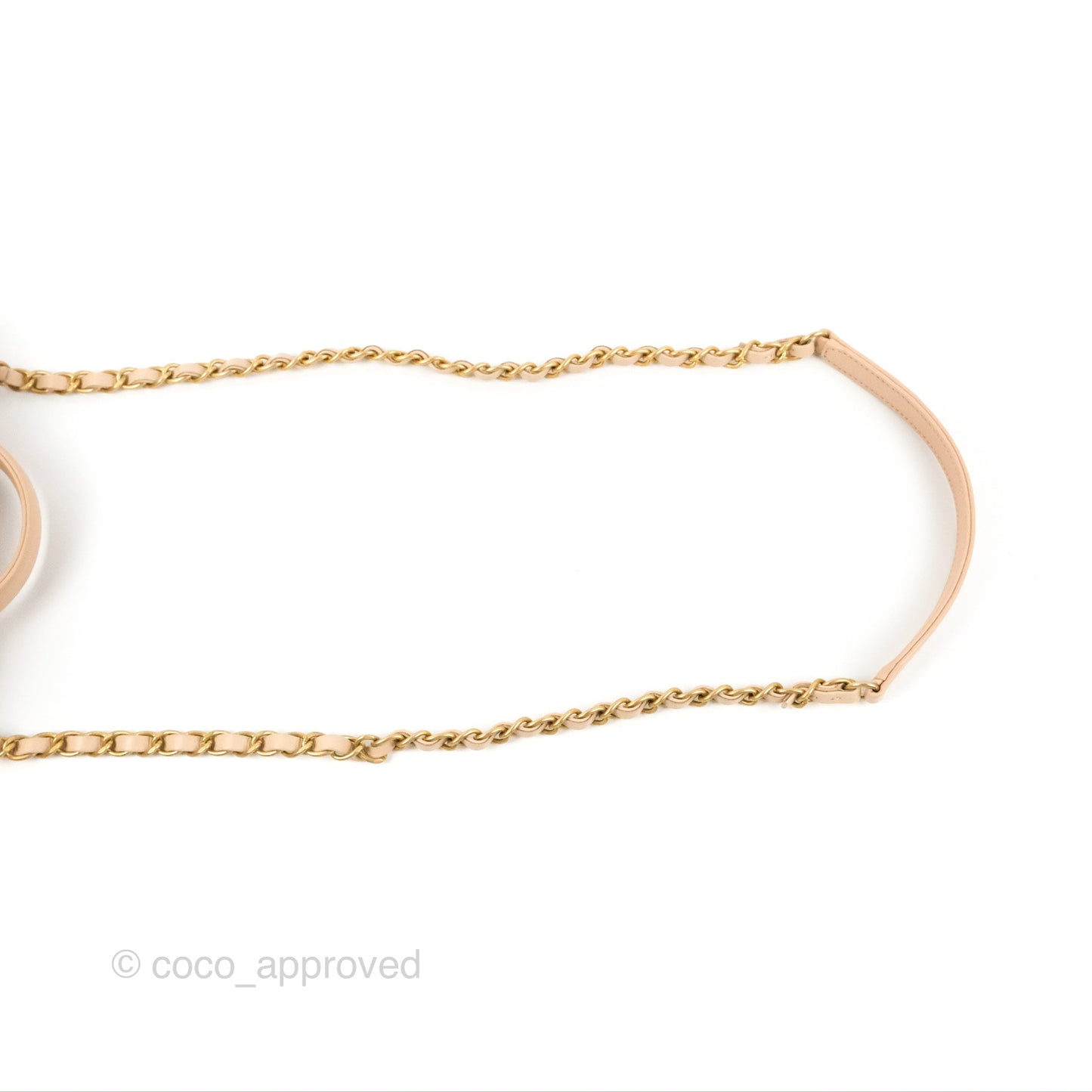 Chanel Quilted Medium CC Filigree Vanity Case Light Beige Caviar Gold Hardware
