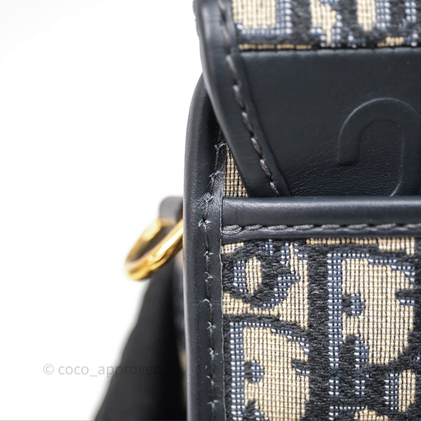 Dior Medium Bobby Bag Blue Oblique Jacquard Canvas