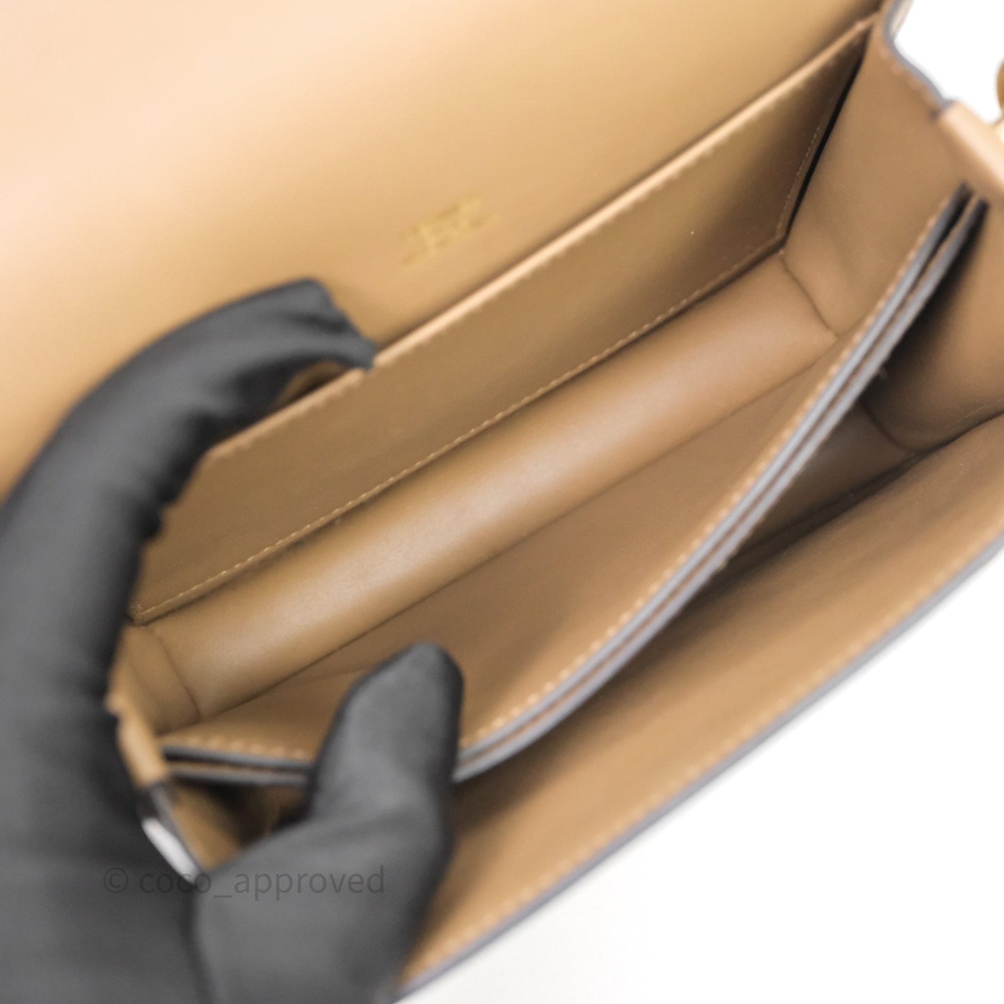 Hermès Roulis Mini Beige De Weimar D0 Veau Swift Gold Hardware