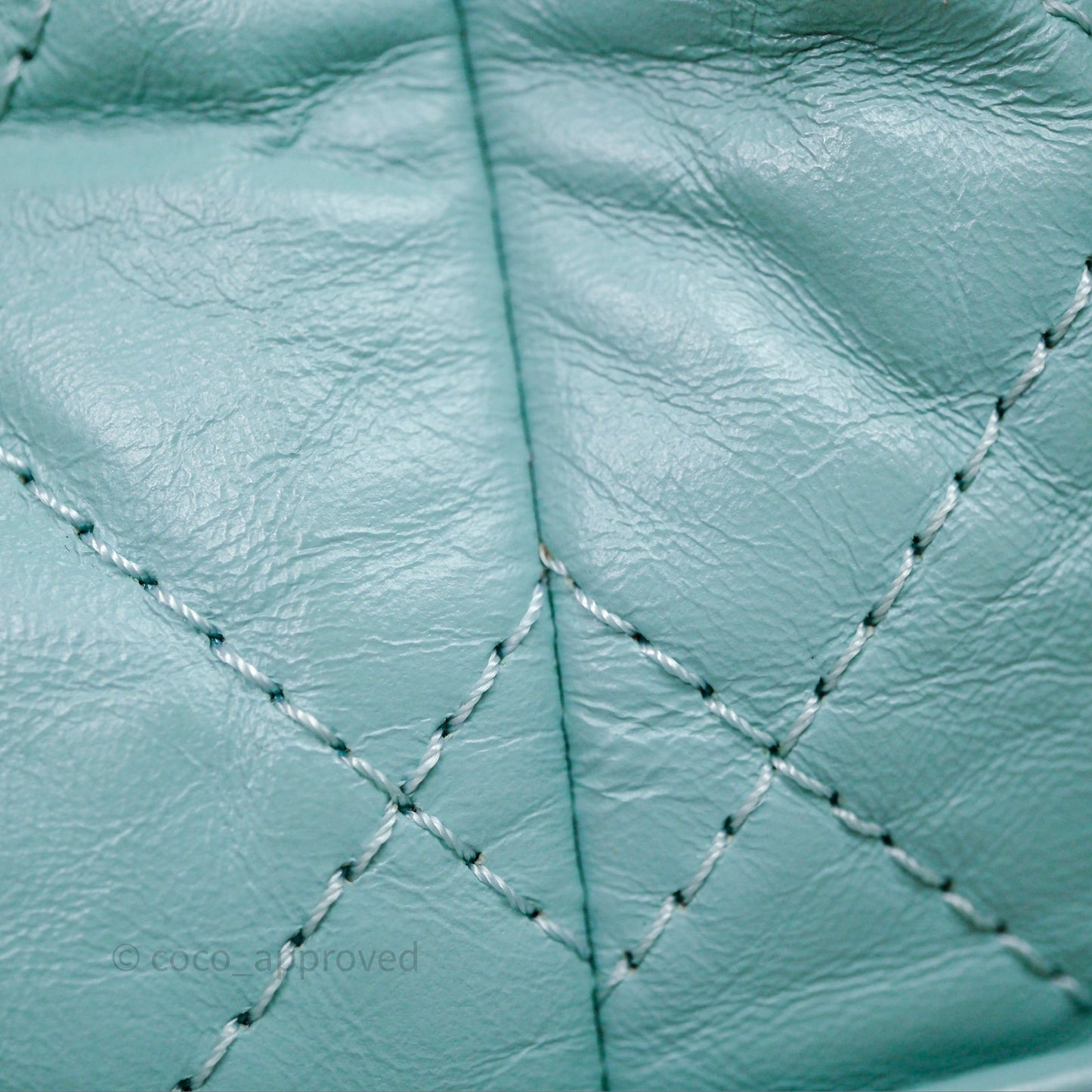 Chanel Small Gabrielle Backpack Tiffany Green Aged Calfskin
