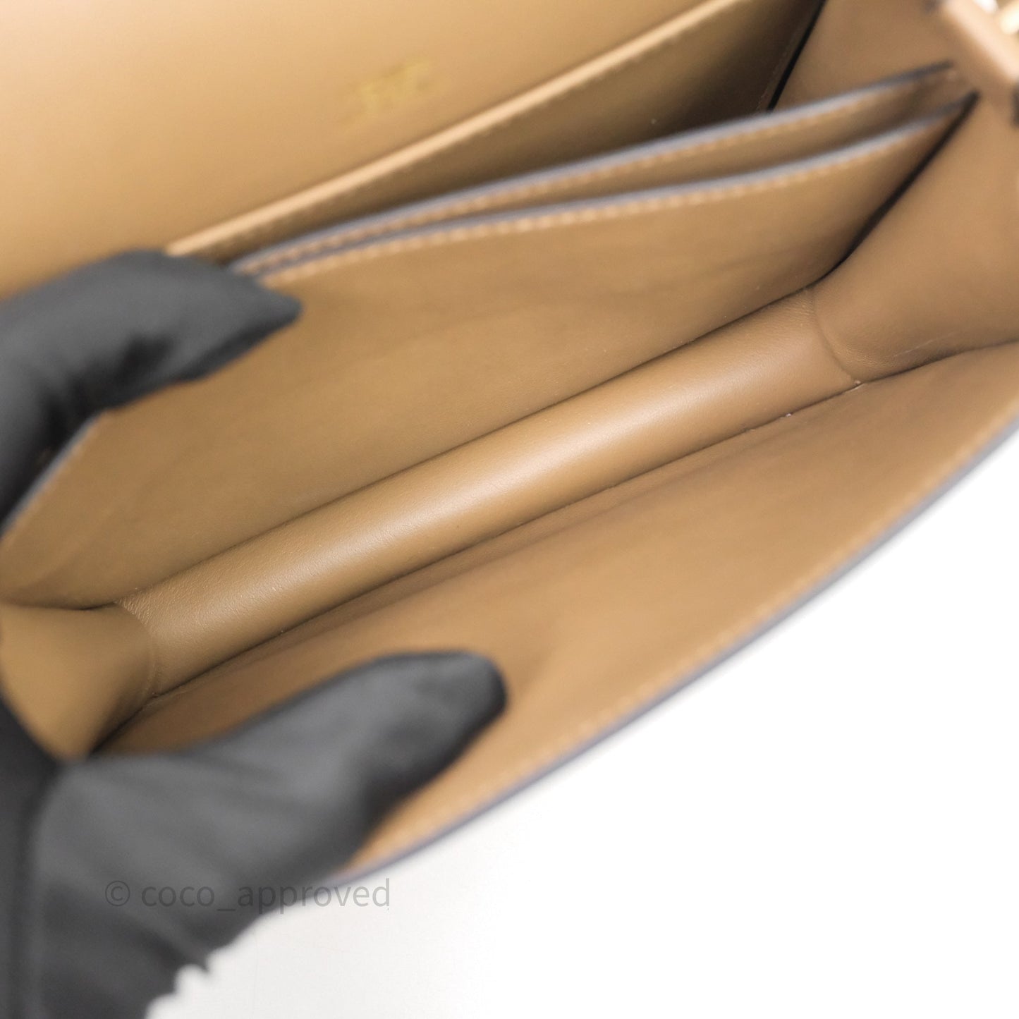 Hermès Roulis Mini Beige De Weimar D0 Veau Swift Gold Hardware