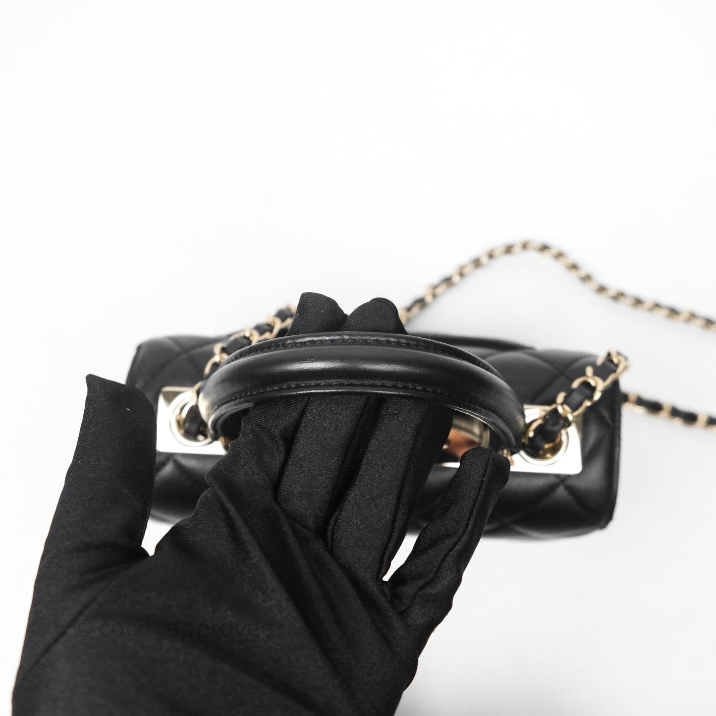 Chanel Trendy CC Mini Black Lambskin Gold Hardware