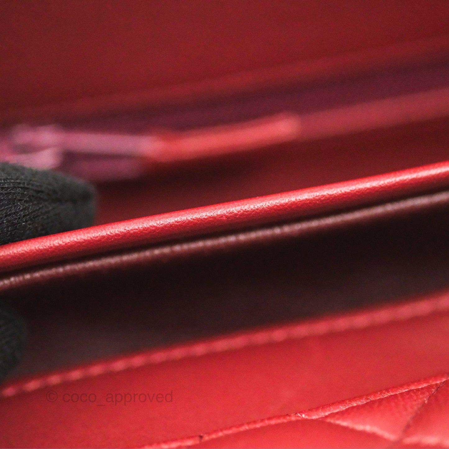 Chanel Small S/M Classic Flap Dark Red Lambskin Silver Hardware