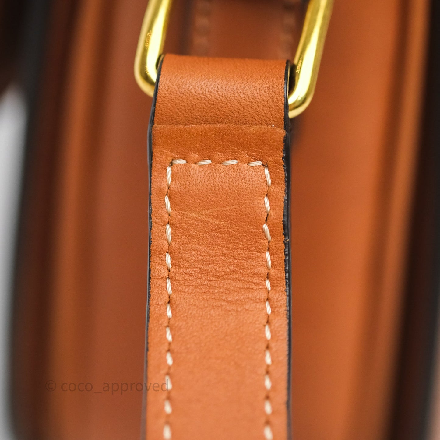Celine Teen Triomphe Bag Tan Natural Calfskin Gold Hardware